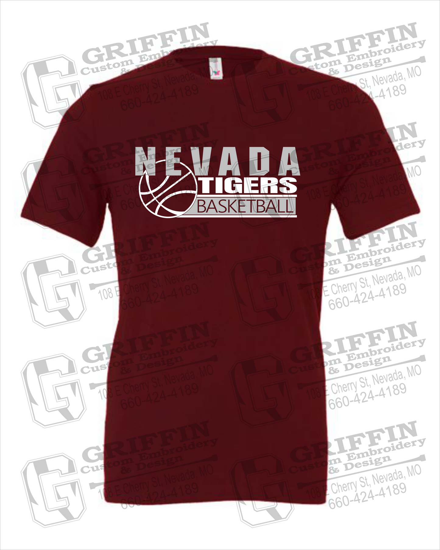 Cotton Short Sleeve T-Shirt - Basketball - Nevada Tigers 24-I