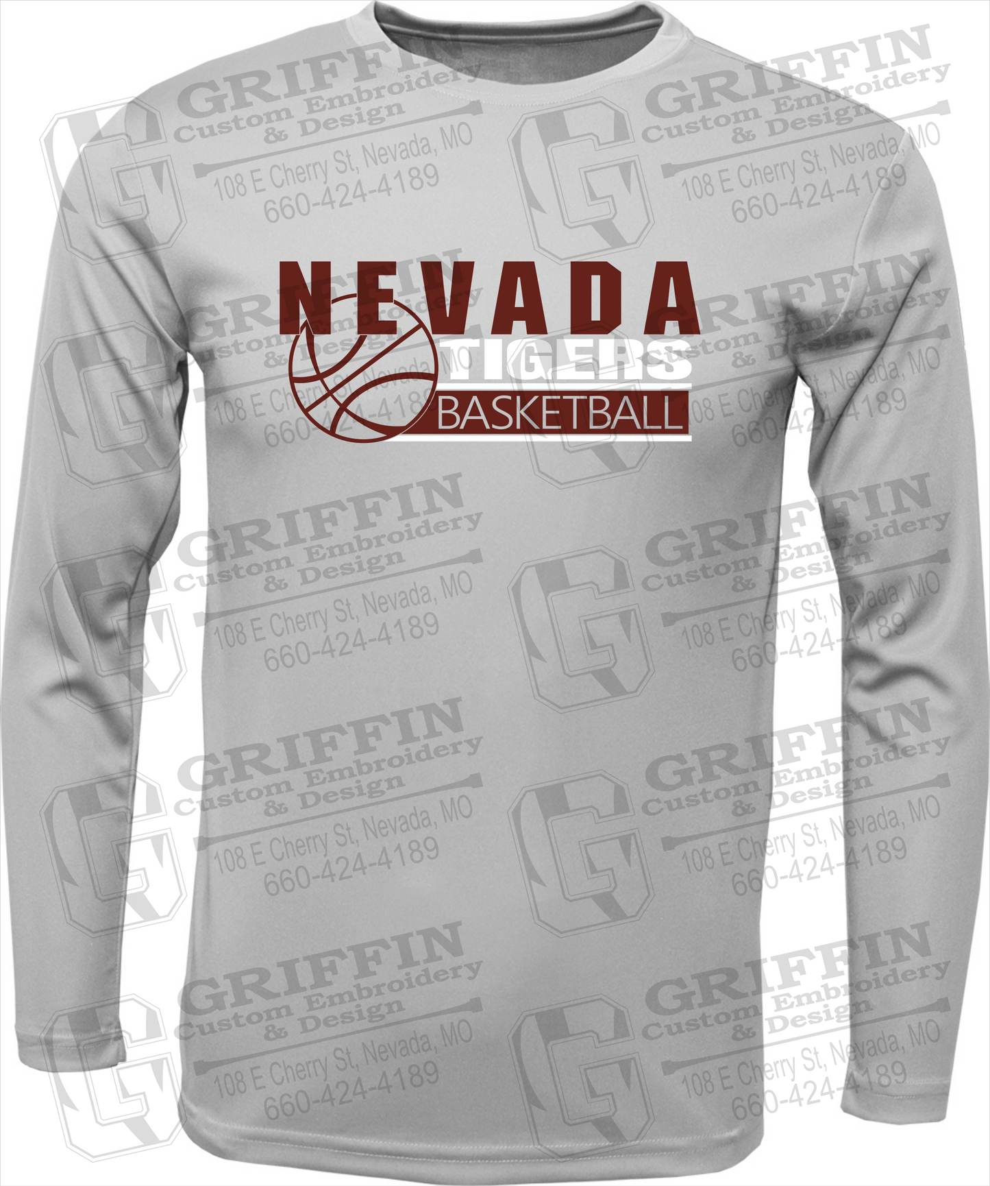 Toddler Dry-Fit Long Sleeve T-Shirt - Basketball - Nevada Tigers 24-I