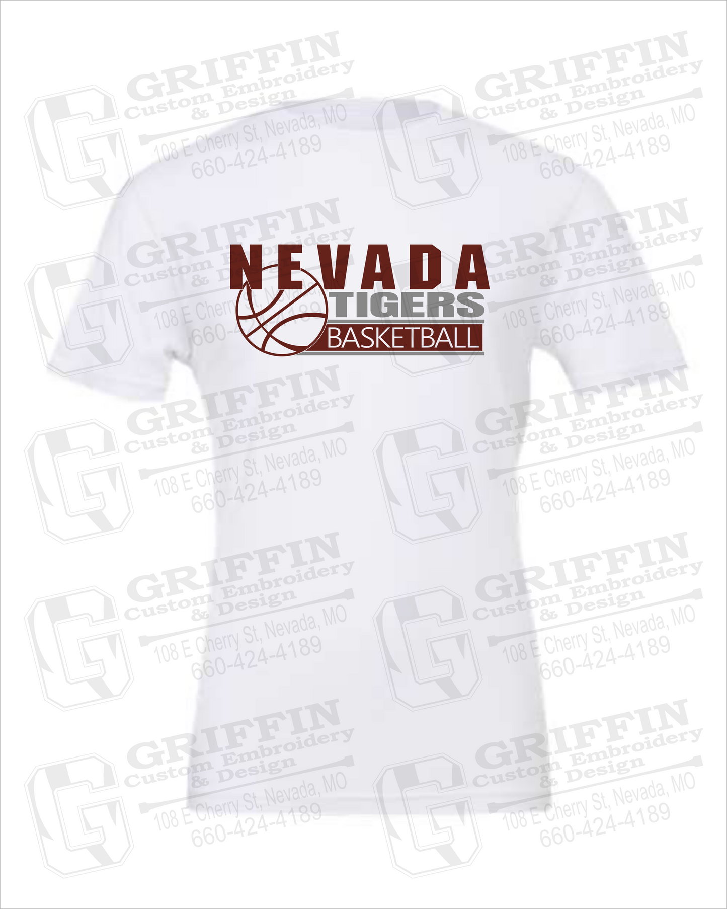 Cotton Short Sleeve T-Shirt - Basketball - Nevada Tigers 24-I