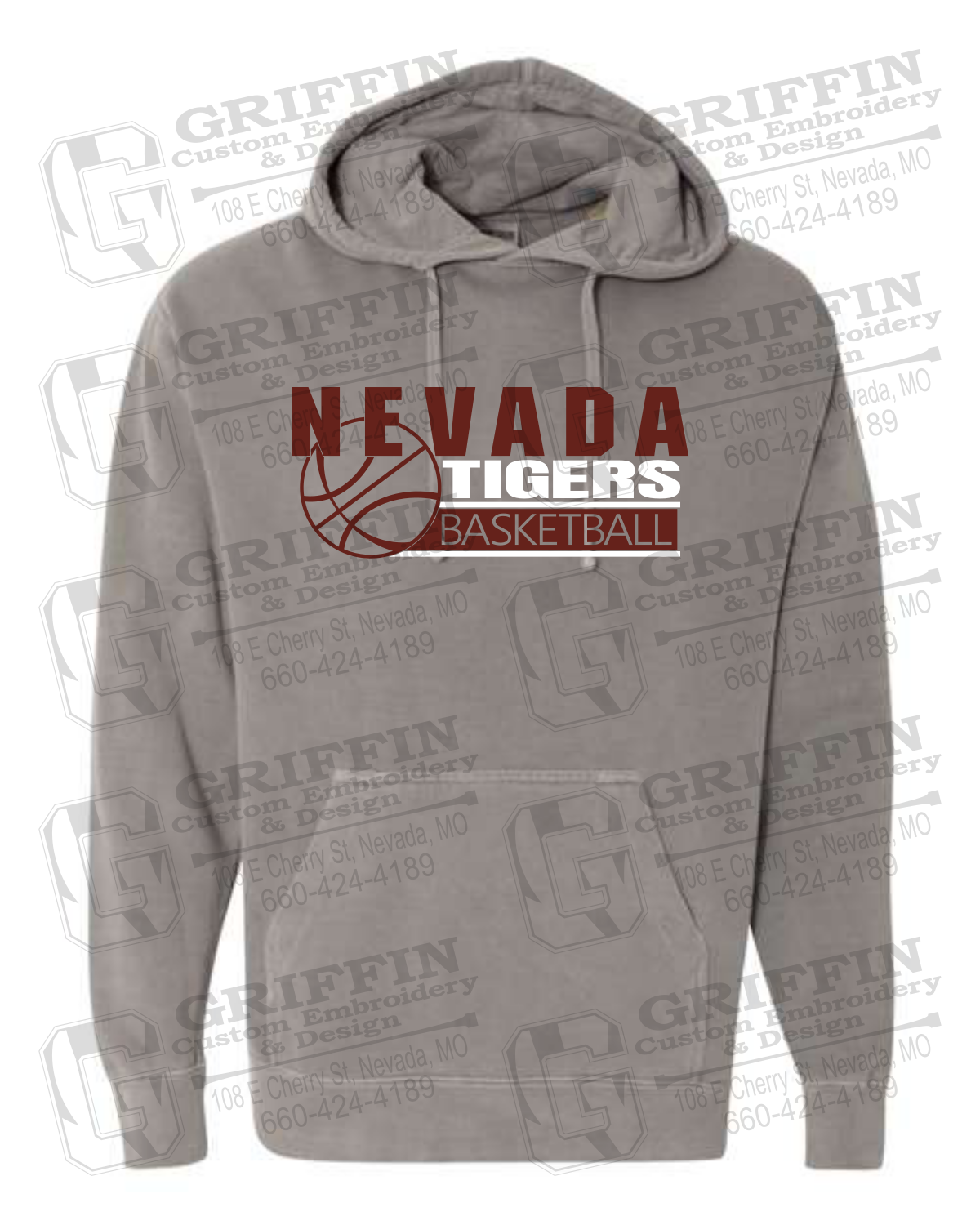 Comfort Colors Hoodie - Basketball - Nevada Tigers 24-I