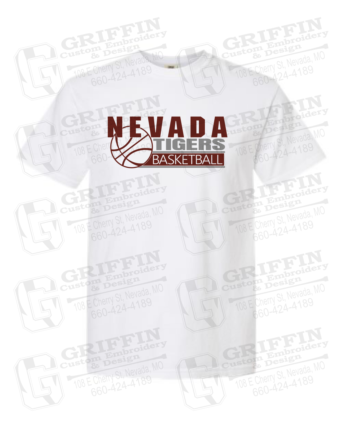 Comfort Colors Short Sleeve T-Shirt - Basketball - Nevada Tigers 24-I