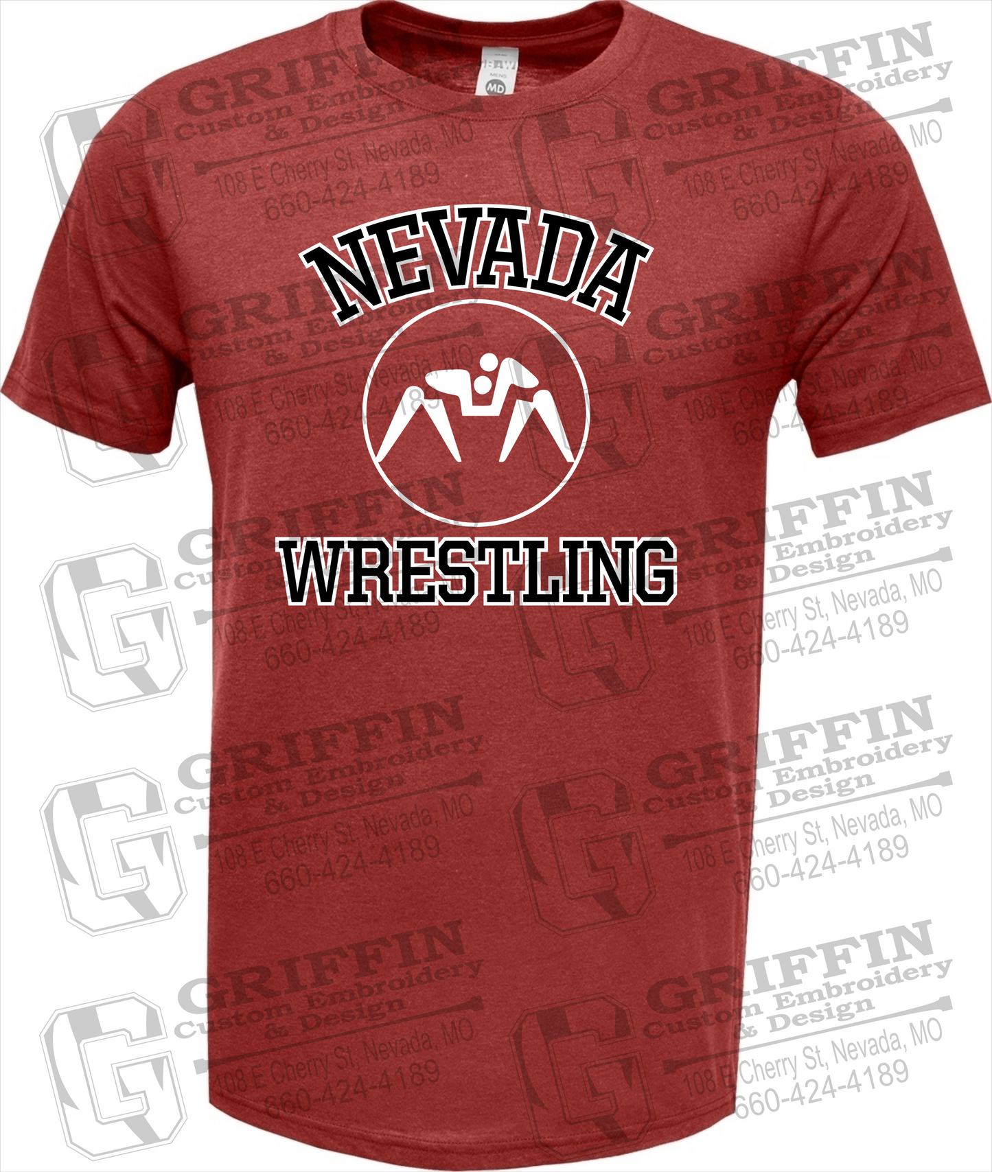 Soft-Tek Short Sleeve T-Shirt - Wrestling - Nevada Tigers 24-J