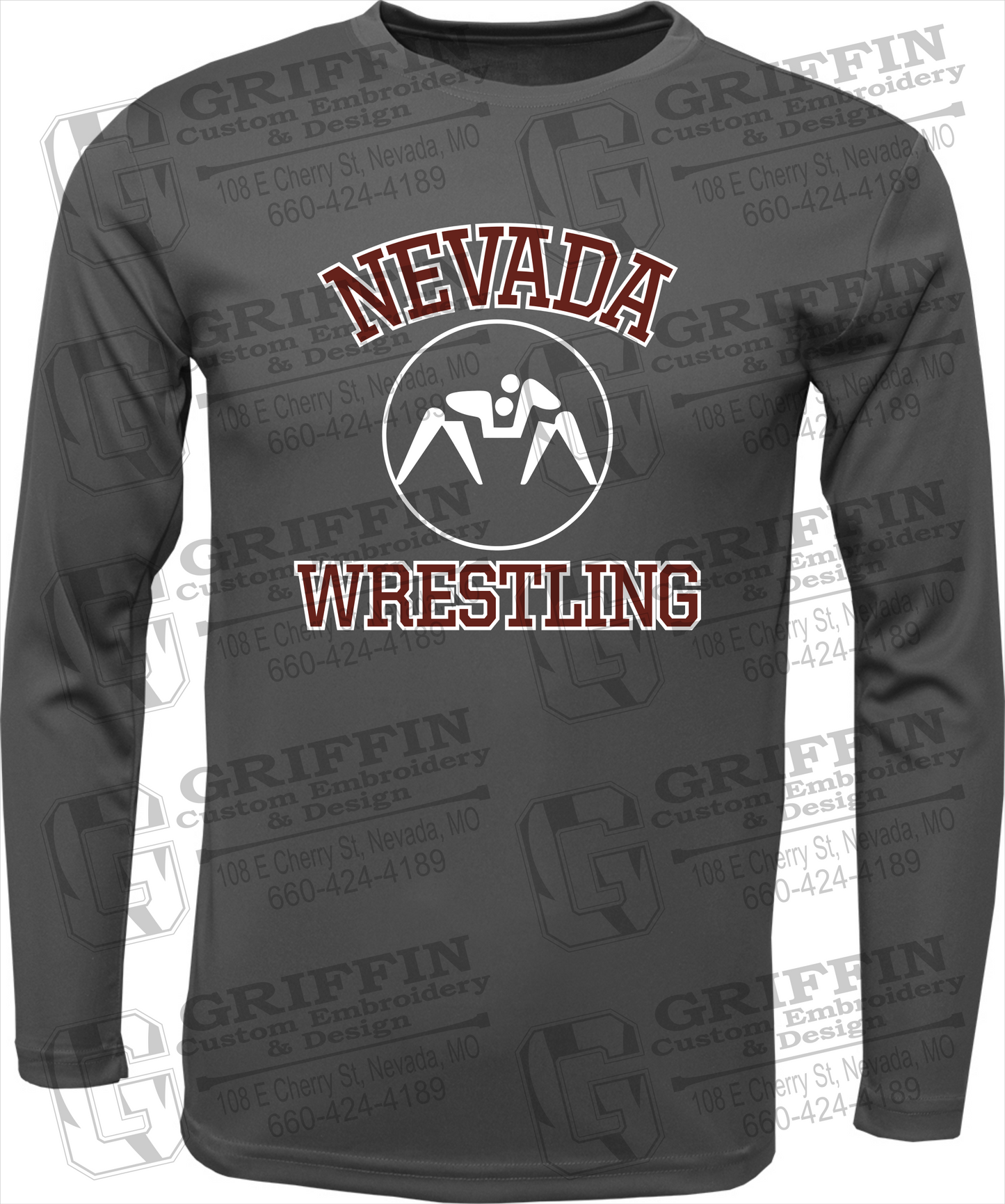 Toddler Dry-Fit Long Sleeve T-Shirt - Wrestling - Nevada Tigers 24-J