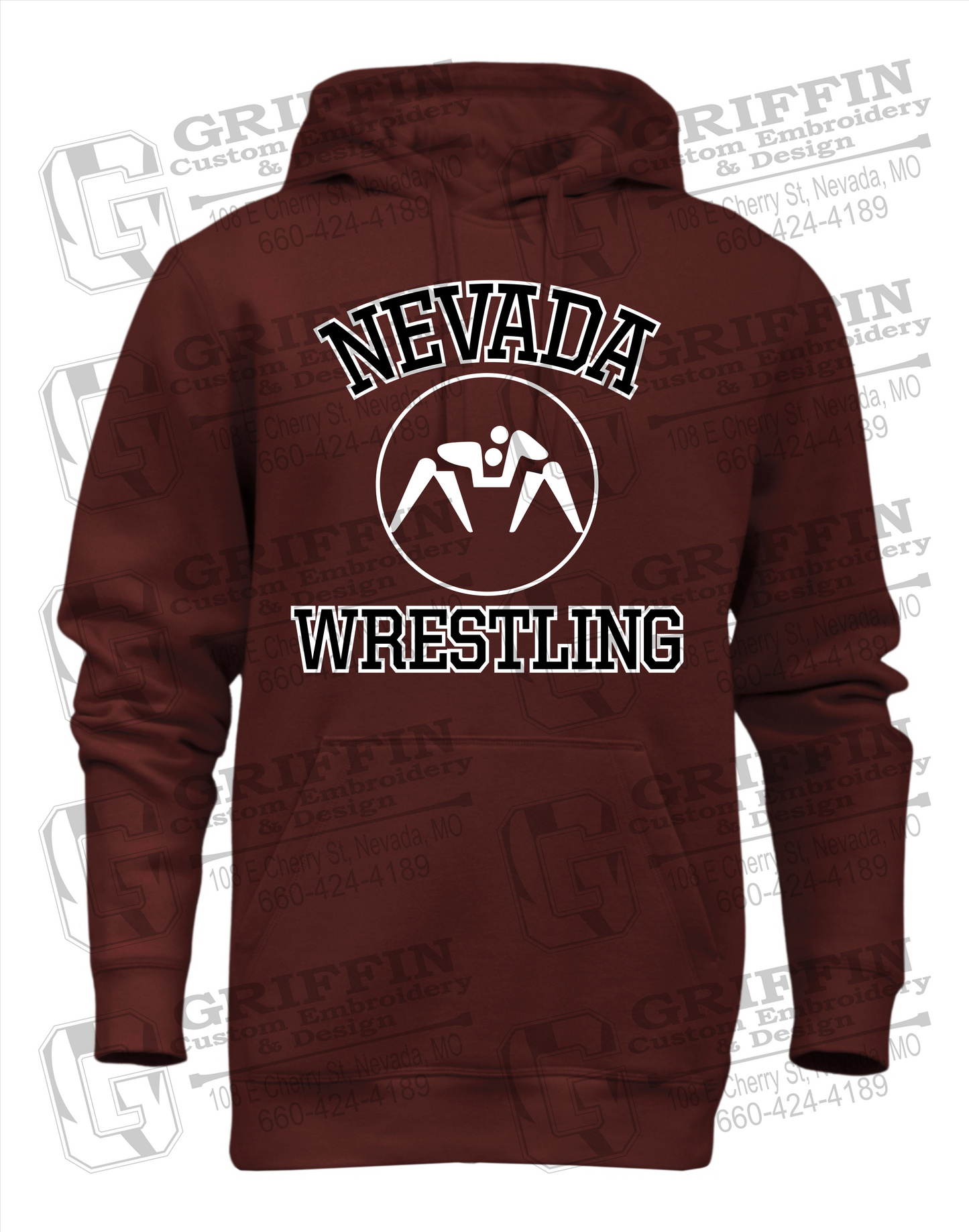 Nevada Tigers 24-J Youth Heavyweight Hoodie - Wrestling