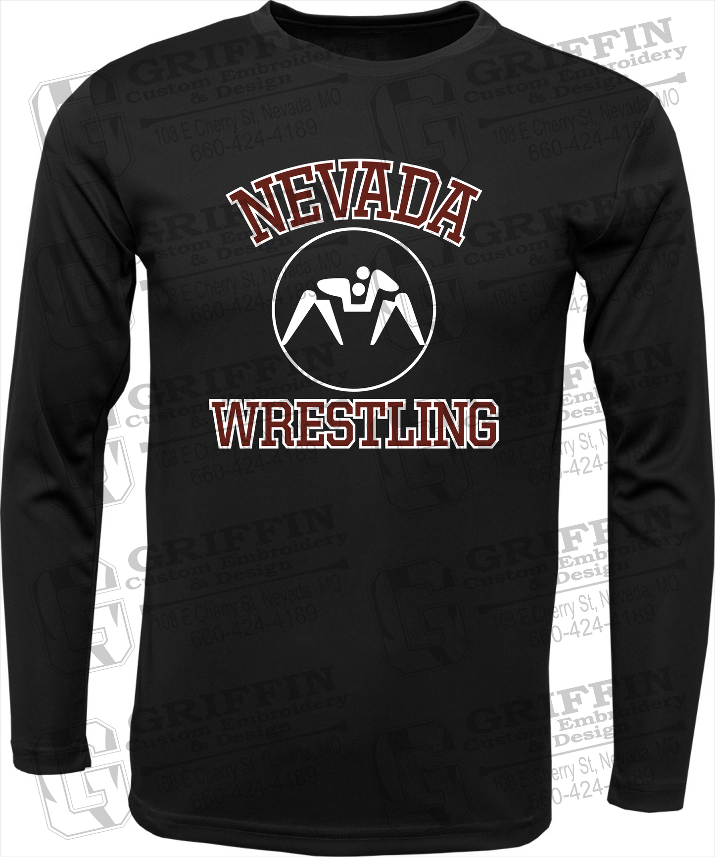 Toddler Dry-Fit Long Sleeve T-Shirt - Wrestling - Nevada Tigers 24-J