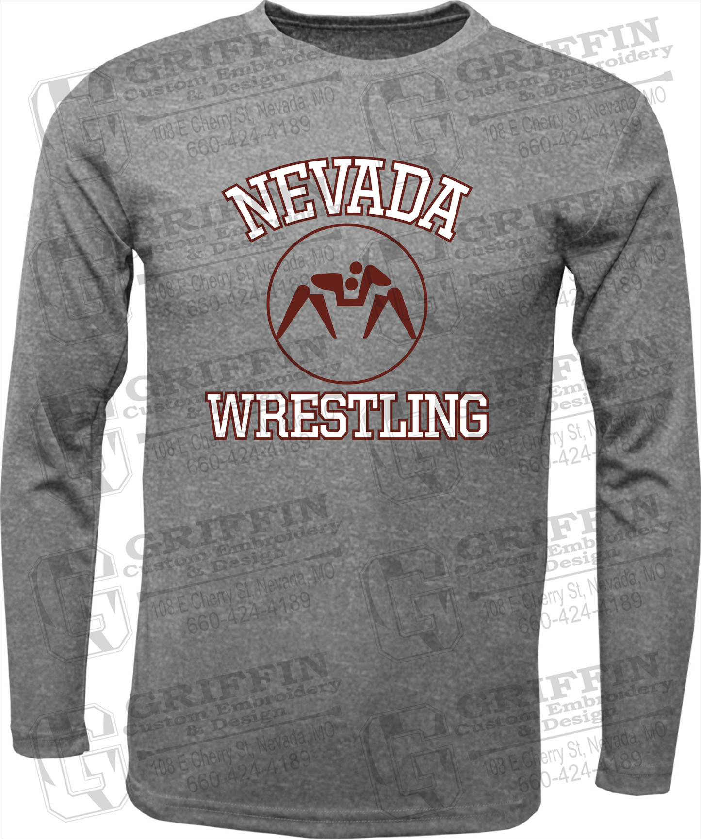 Dry-Fit Long Sleeve T-Shirt - Wrestling - Nevada Tigers 24-J