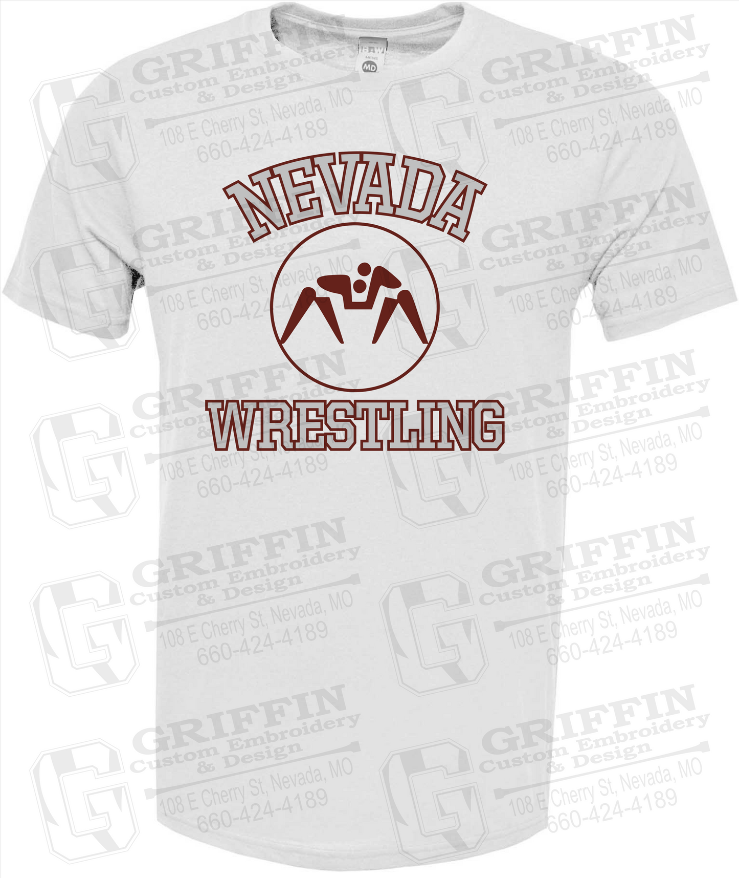 Soft-Tek Short Sleeve T-Shirt - Wrestling - Nevada Tigers 24-J
