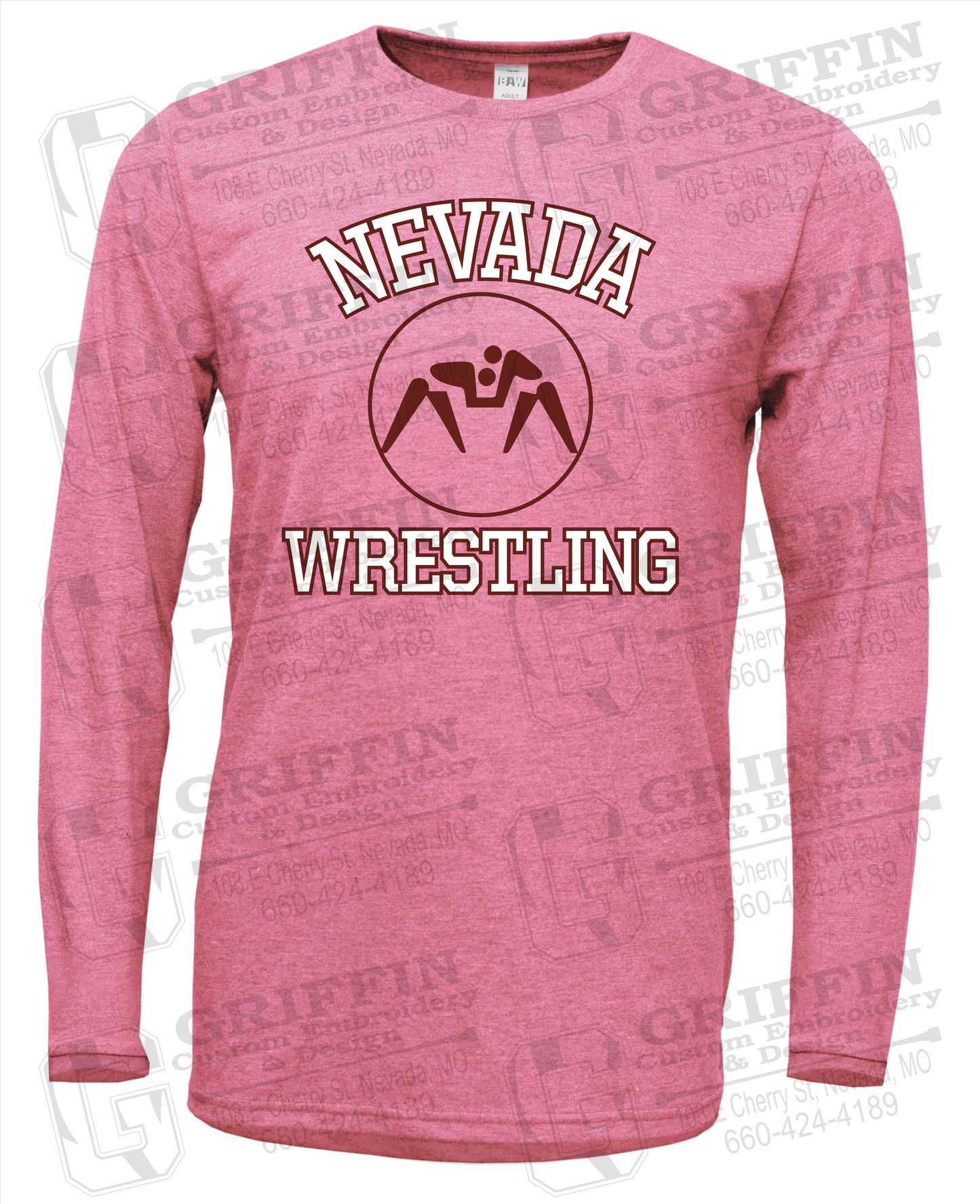 Soft-Tek Long Sleeve T-Shirt - Wrestling - Nevada Tigers 24-J