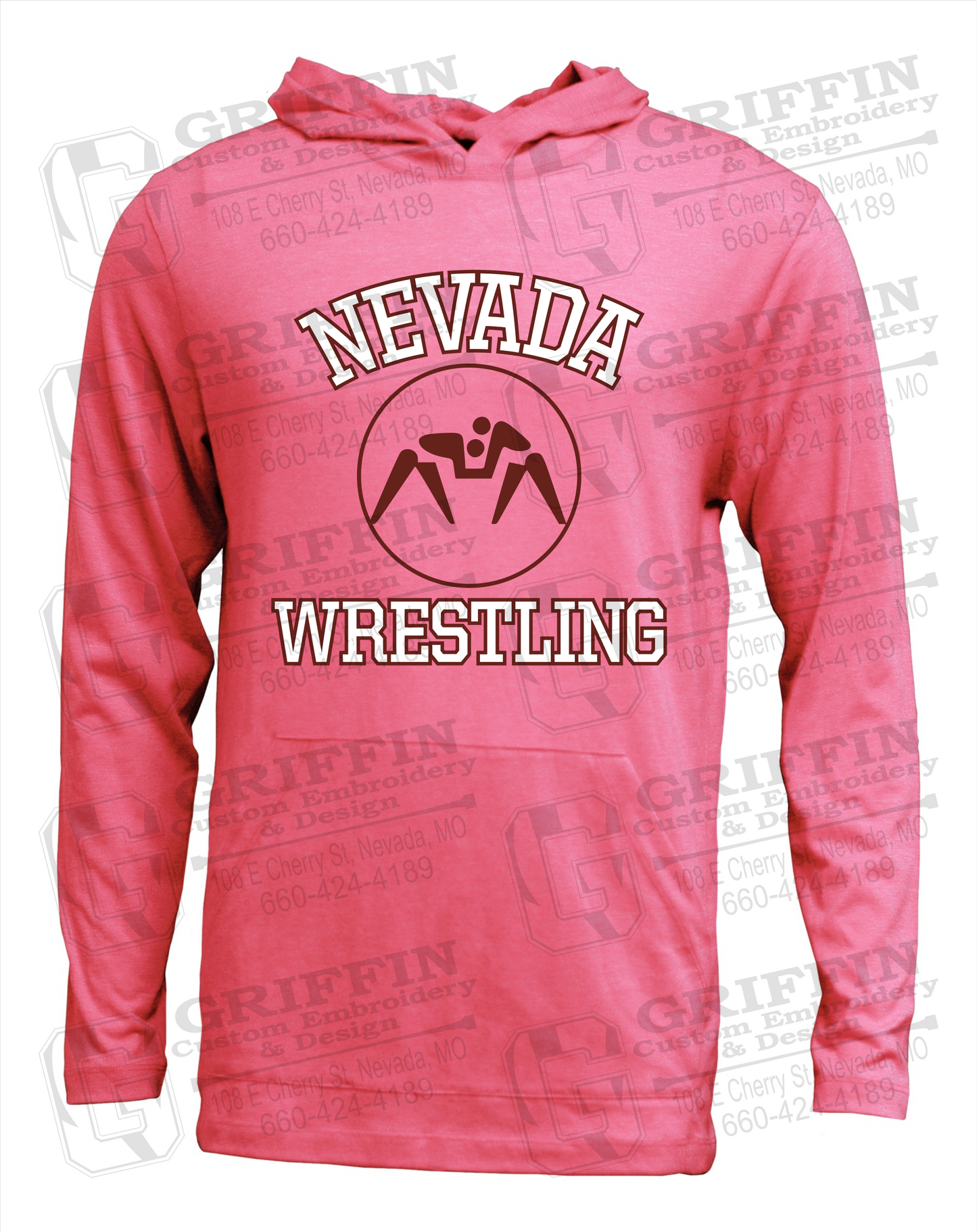 Soft-Tek T-Shirt Hoodie - Wrestling - Nevada Tigers 24-J