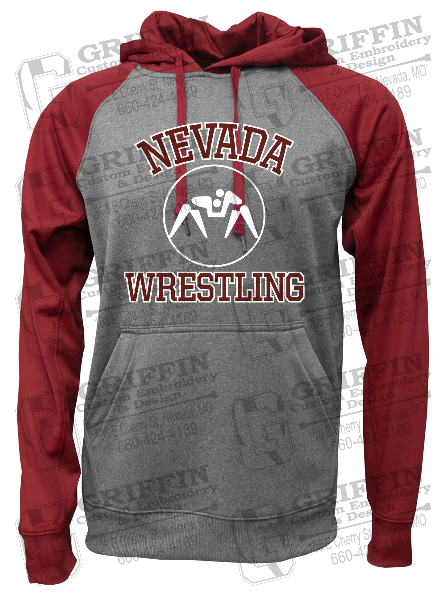 Nevada Tigers 24-J Youth Raglan Hoodie - Wrestling