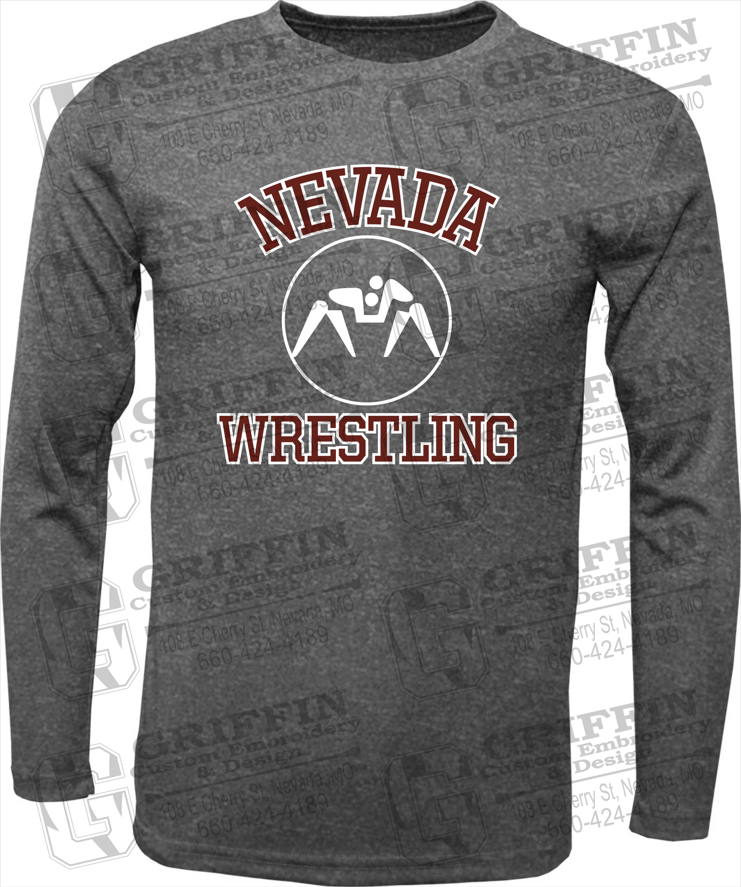 Dry-Fit Long Sleeve T-Shirt - Wrestling - Nevada Tigers 24-J