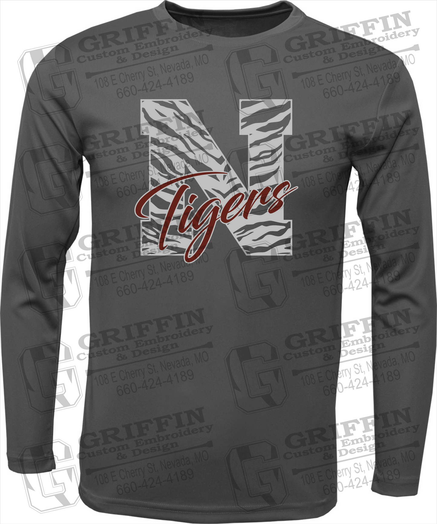 Dry-Fit Long Sleeve T-Shirt - Nevada Tigers 24-K