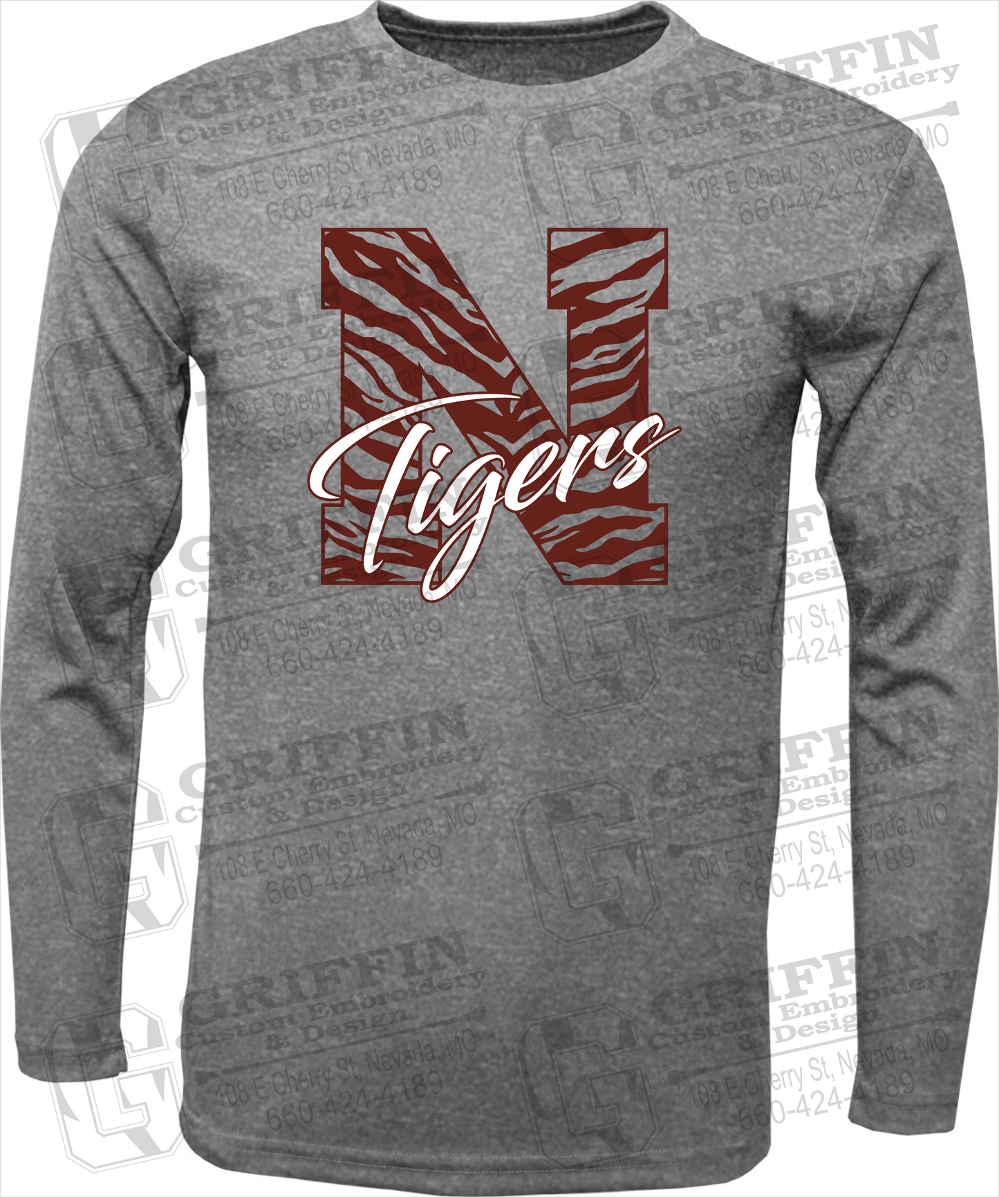 Dry-Fit Long Sleeve T-Shirt - Nevada Tigers 24-K