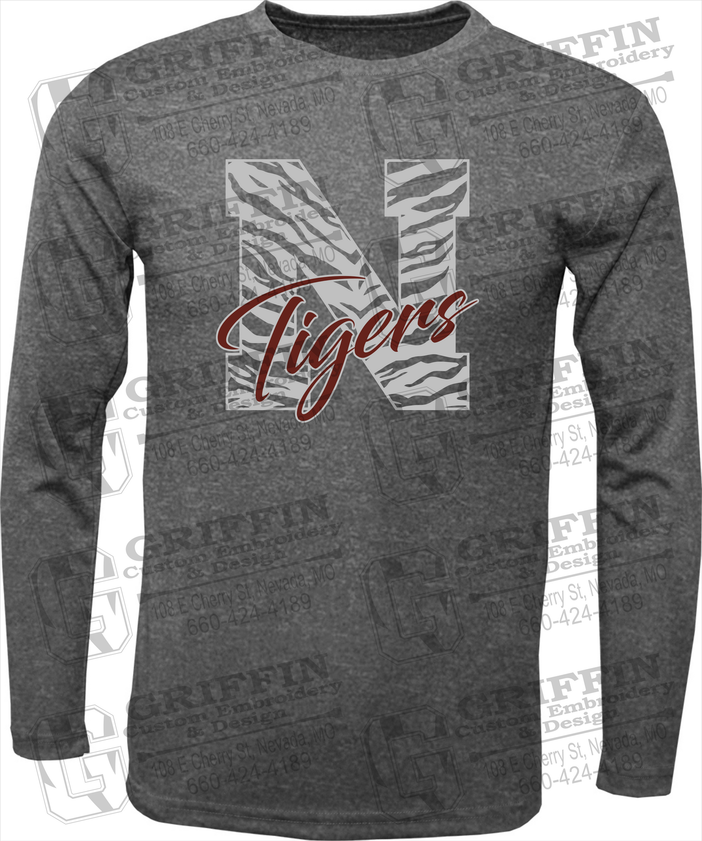 Dry-Fit Long Sleeve T-Shirt - Nevada Tigers 24-K