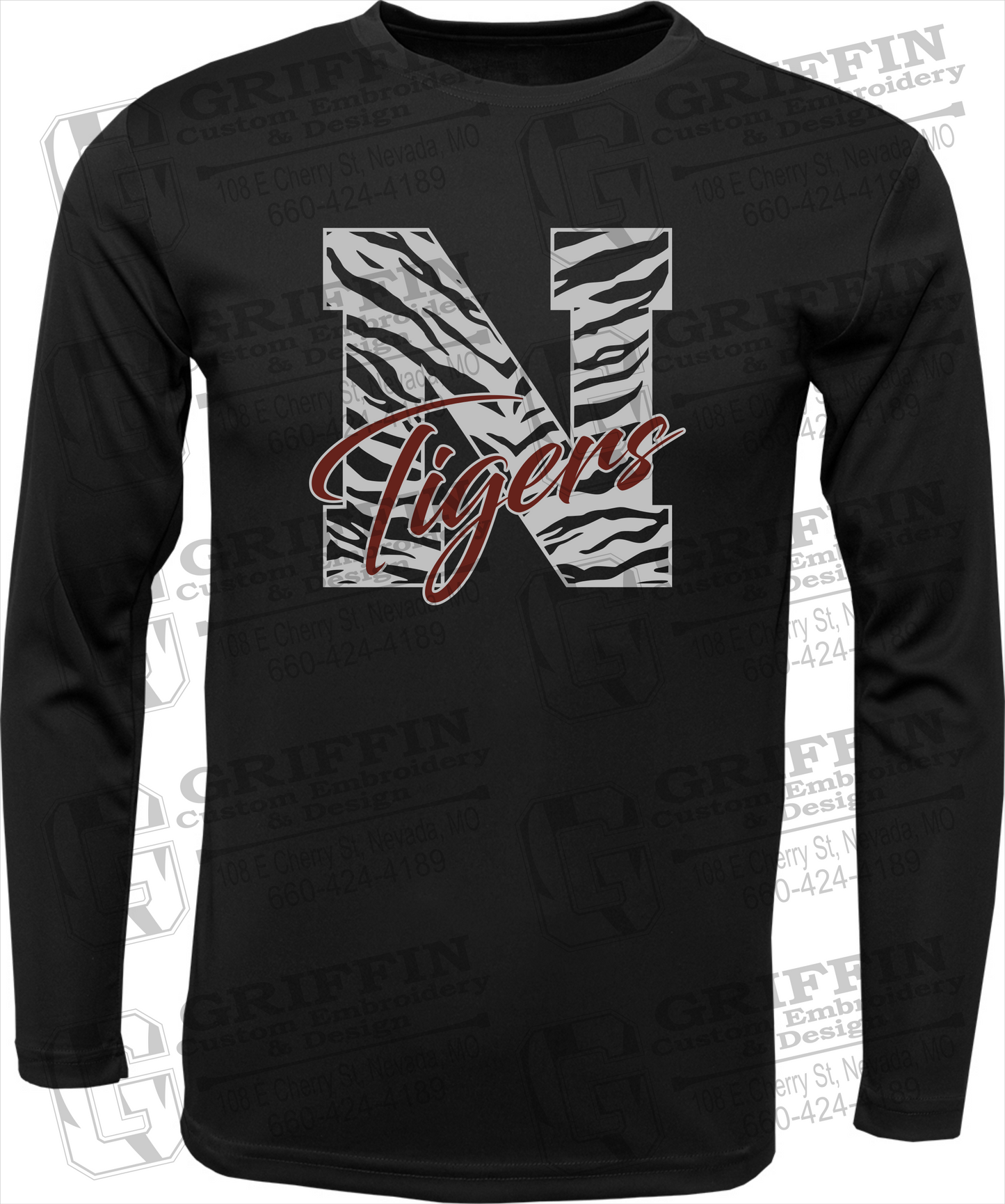 Dry-Fit Long Sleeve T-Shirt - Nevada Tigers 24-K