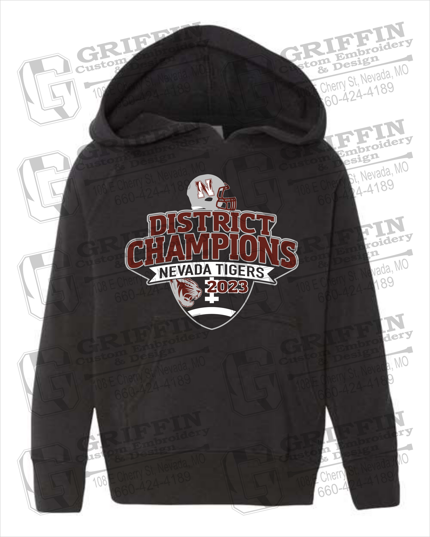 Nevada Tigers 24-L Toddler Hoodie - Football 2023 District Champions