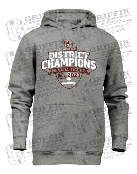 Nevada Tigers 24-L Youth Heavyweight Hoodie - Football 2023 District Champions