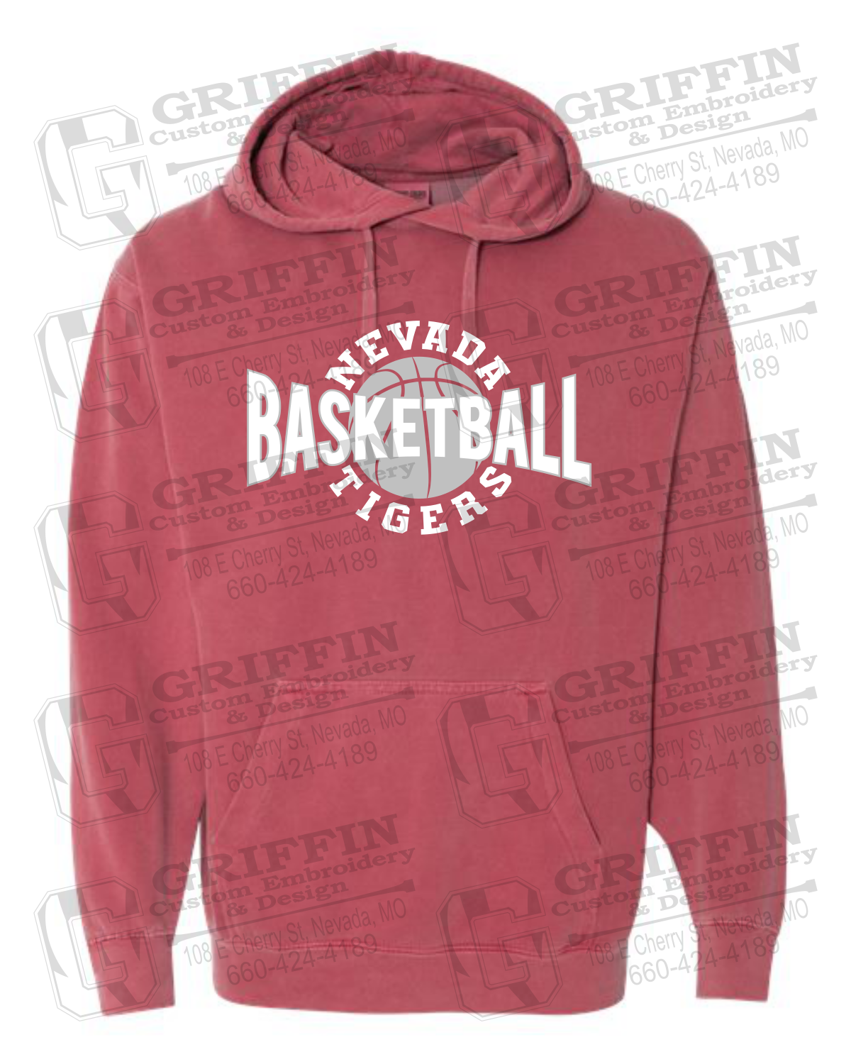 Comfort Colors Hoodie - Basketball - Nevada Tigers 24-M