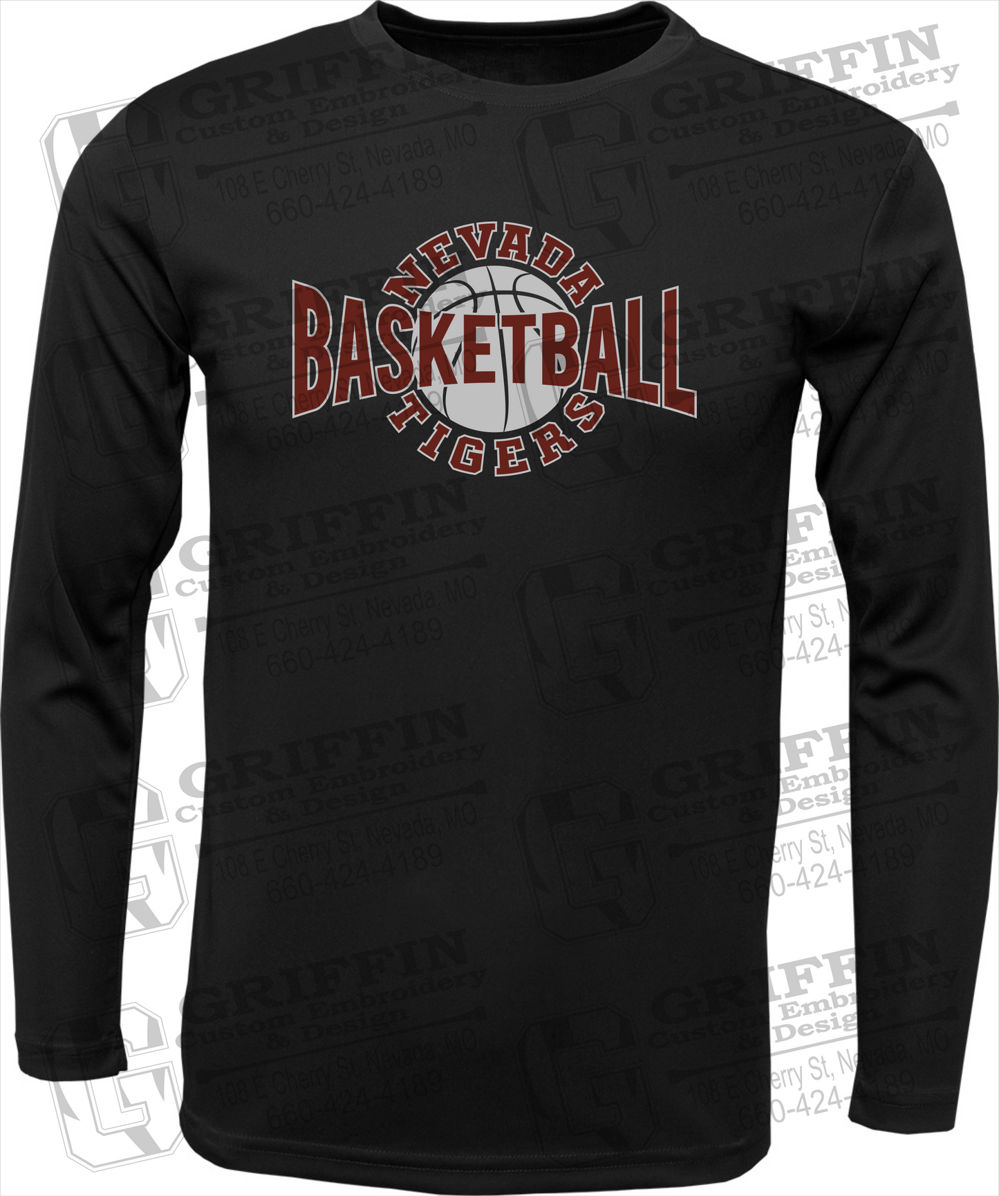 Dry-Fit Long Sleeve T-Shirt - Basketball - Nevada Tigers 24-M