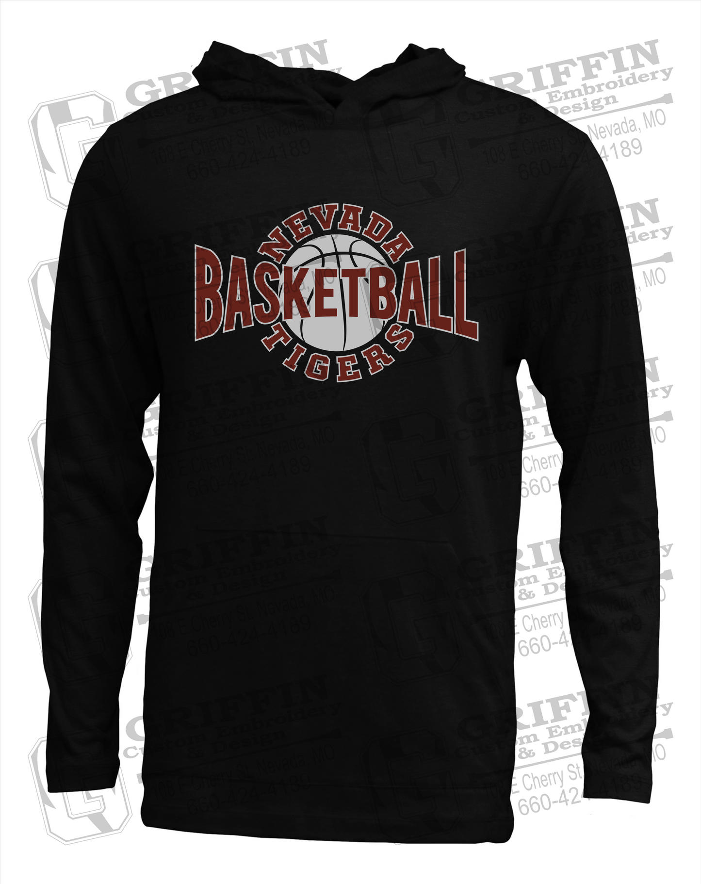 Nevada Tigers 24-M T-Shirt Hoodie - Basketball