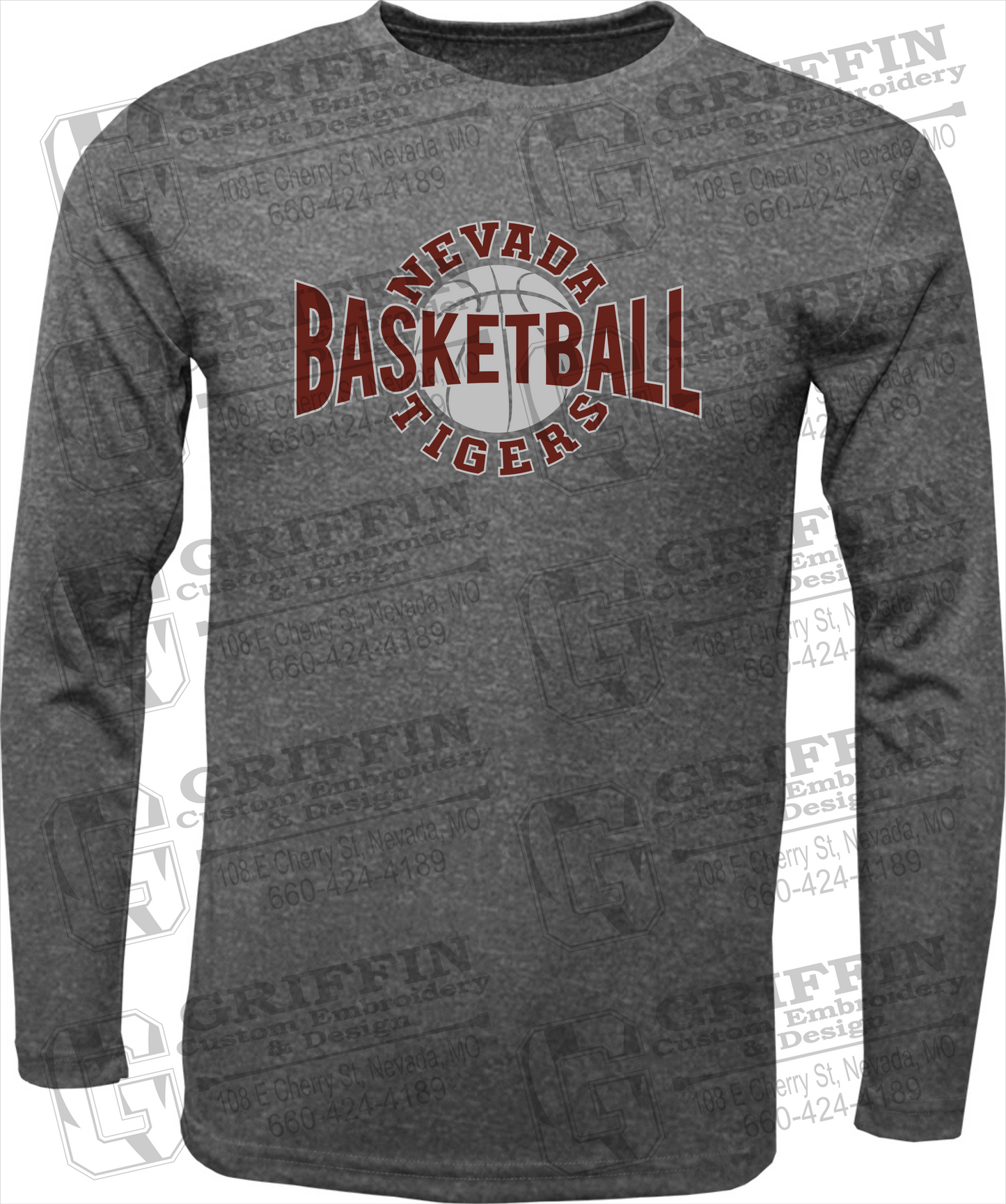 Dry-Fit Long Sleeve T-Shirt - Basketball - Nevada Tigers 24-M