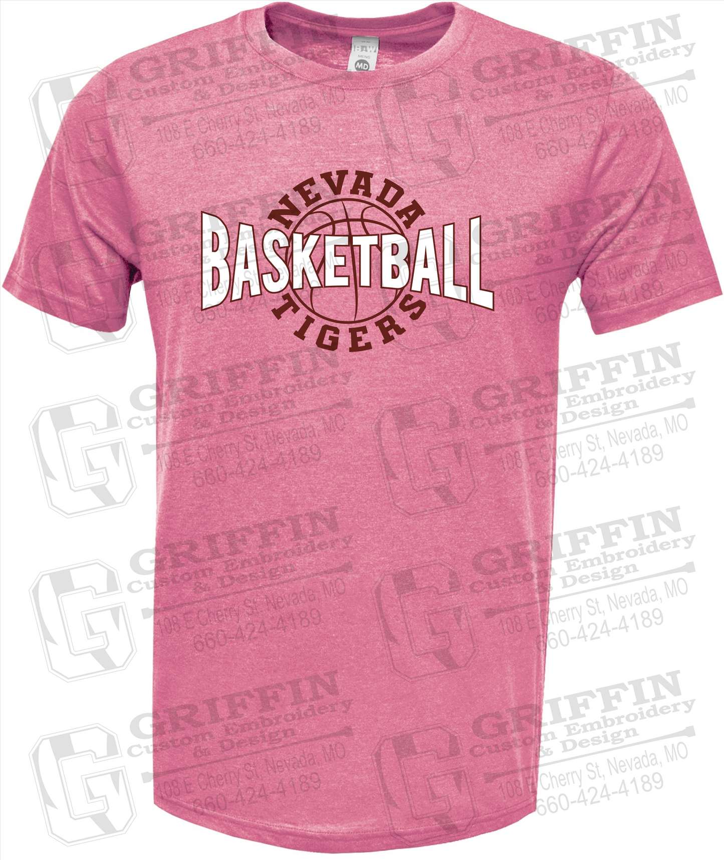 Soft-Tek Short Sleeve T-Shirt - Basketball - Nevada Tigers 24-M