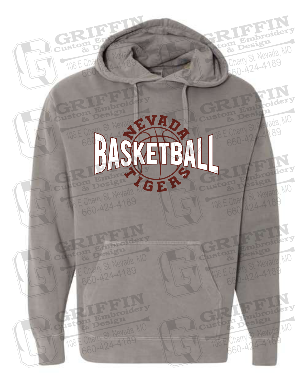 Comfort Colors Hoodie - Basketball - Nevada Tigers 24-M