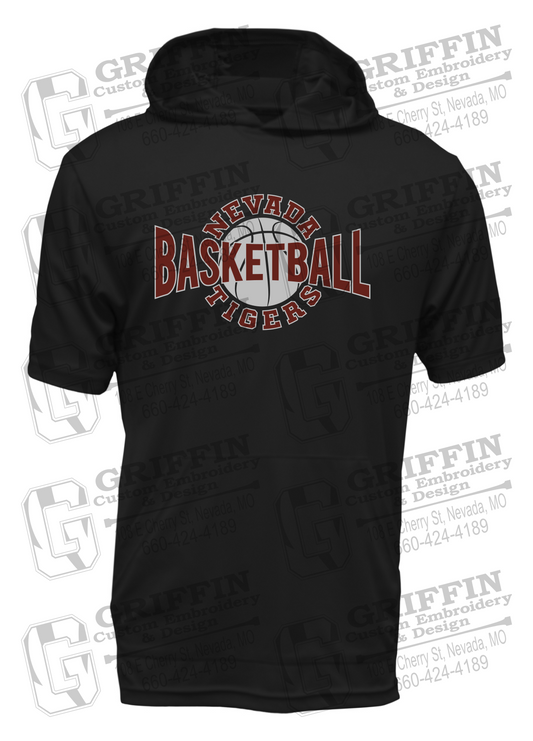 Dry-Fit Short Sleeve T-Shirt Hoodie - Basketball - Nevada Tigers 24-M