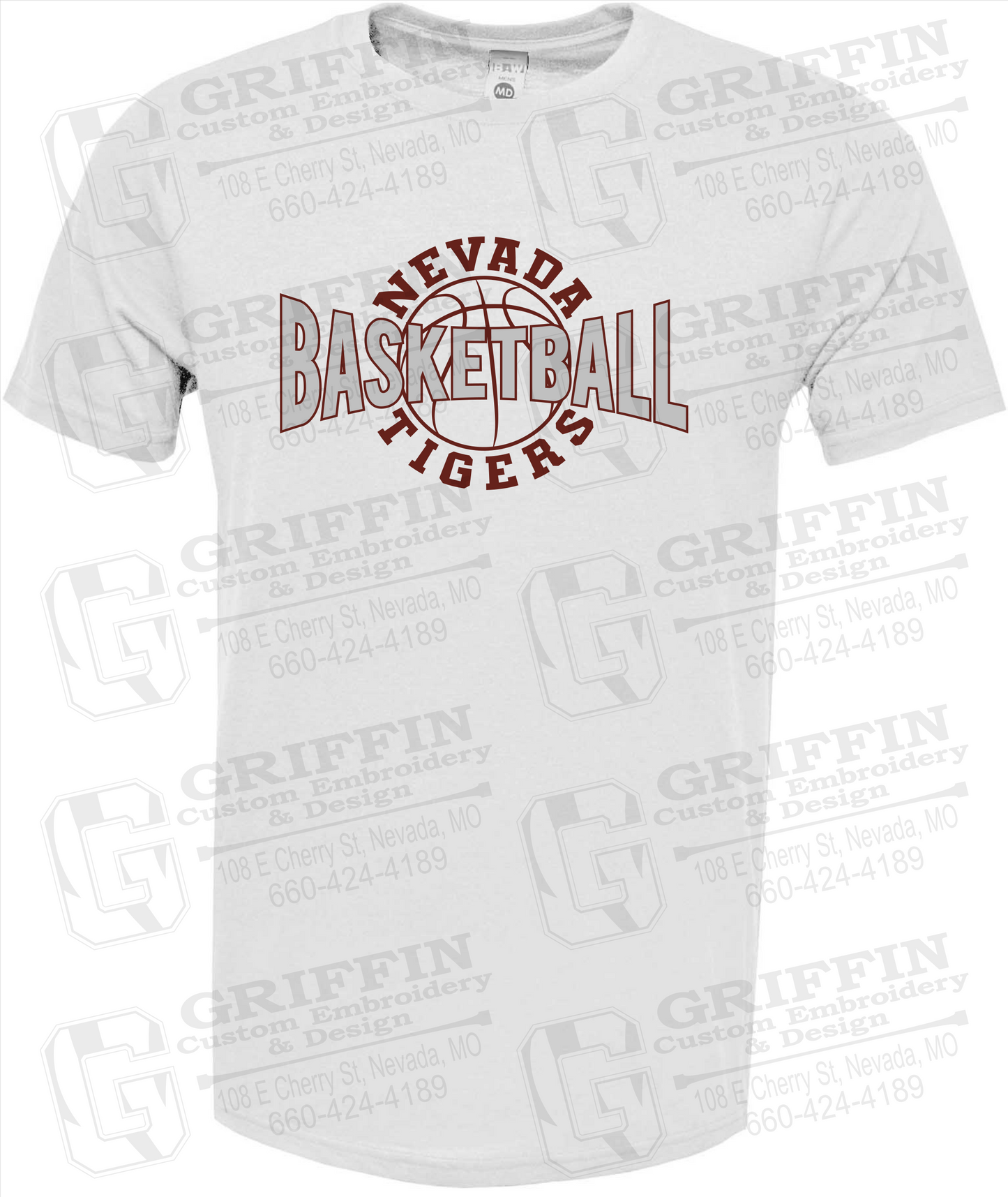 Soft-Tek Short Sleeve T-Shirt - Basketball - Nevada Tigers 24-M