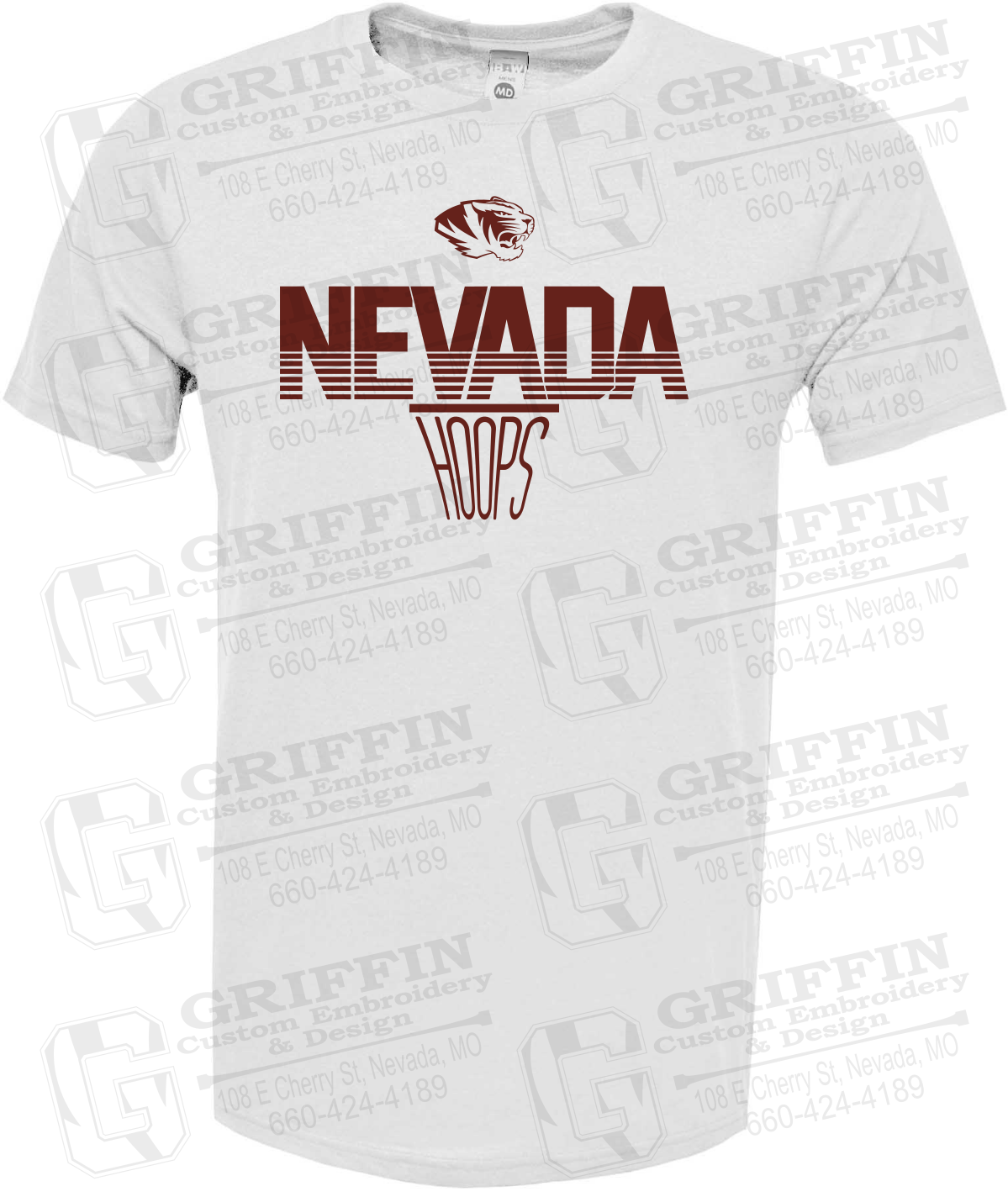 Soft-Tek Short Sleeve T-Shirt - Basketball - Nevada Tigers 24-N