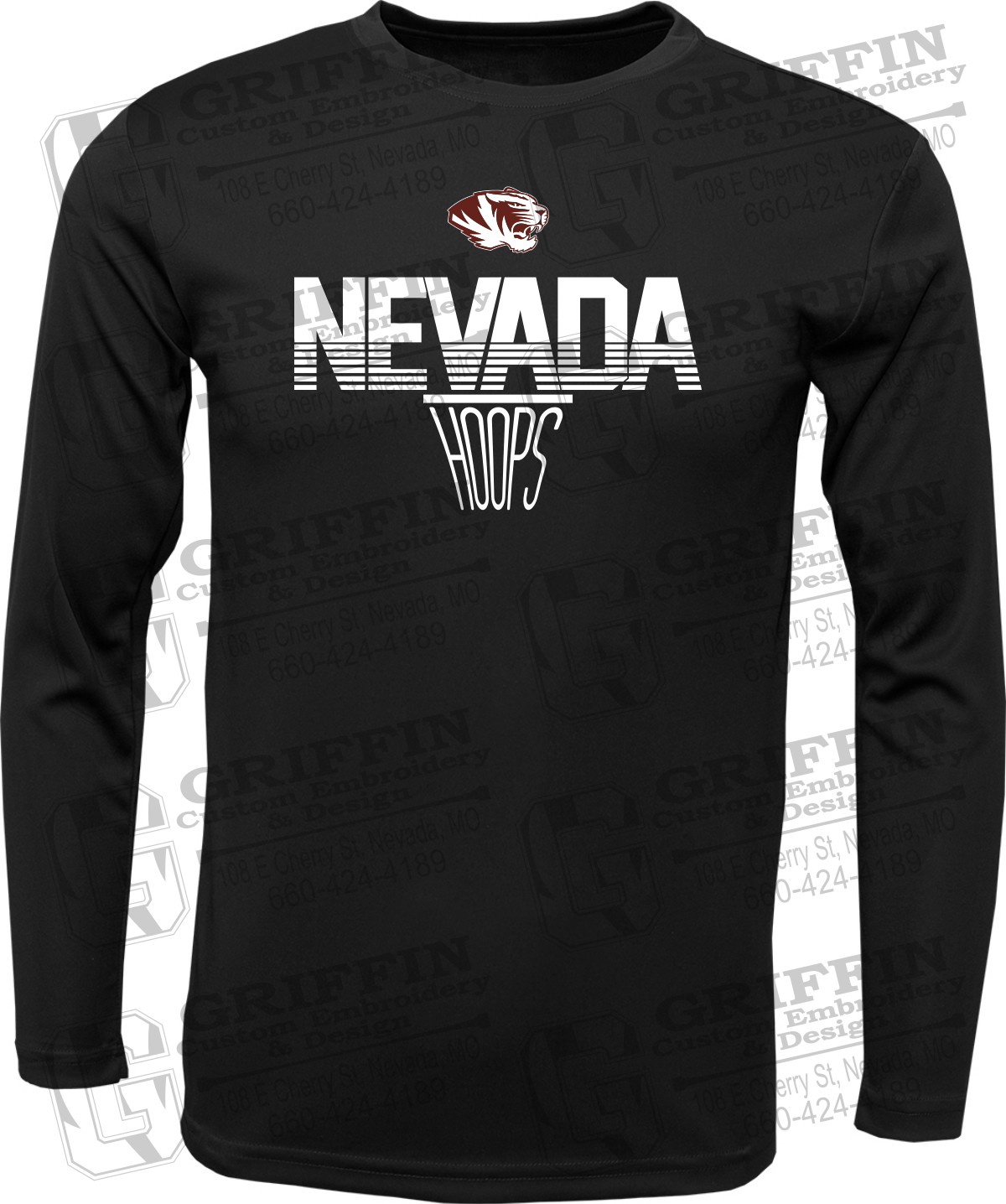 Toddler Dry-Fit Long Sleeve T-Shirt - Basketball - Nevada Tigers 24-N