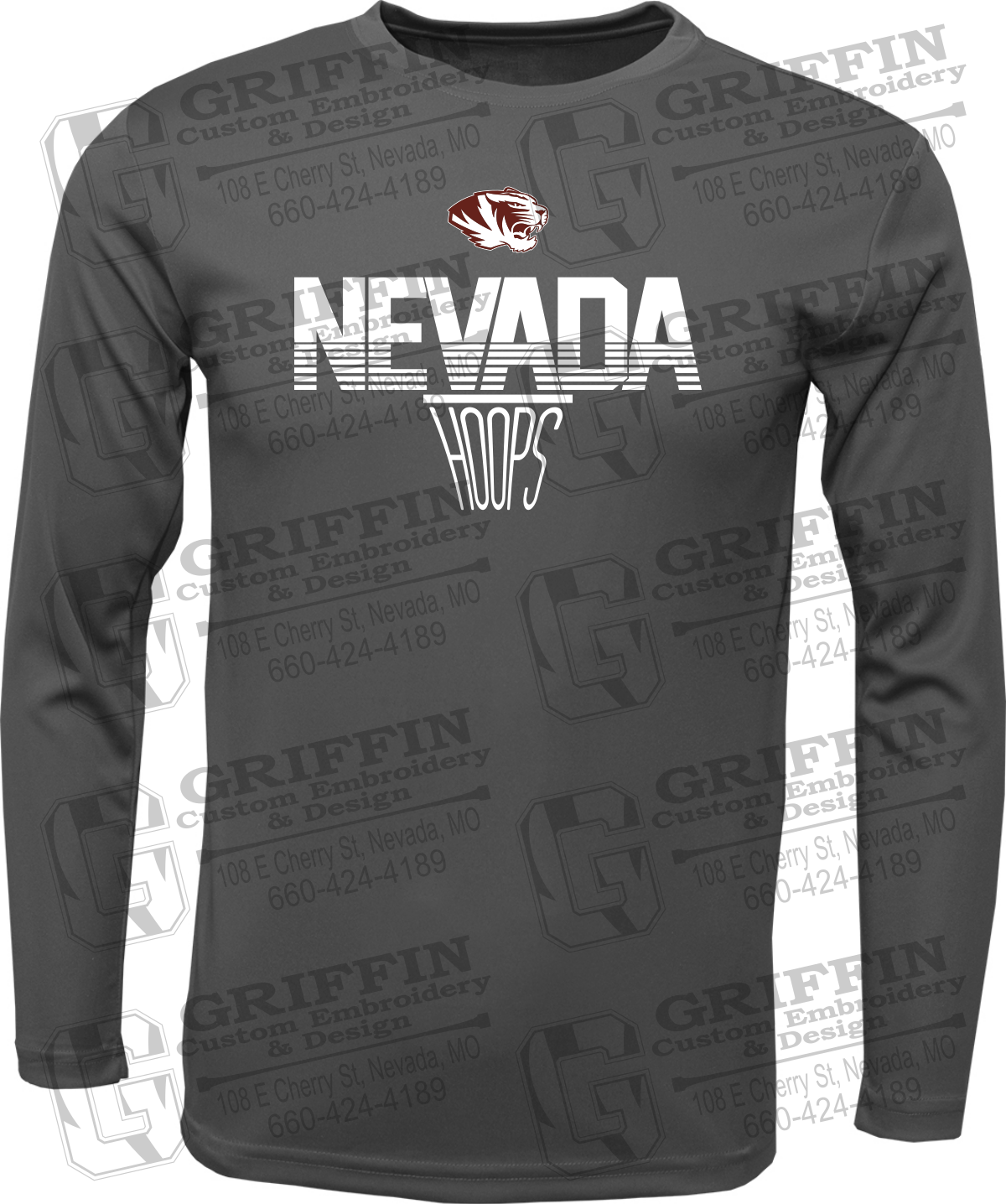 Toddler Dry-Fit Long Sleeve T-Shirt - Basketball - Nevada Tigers 24-N