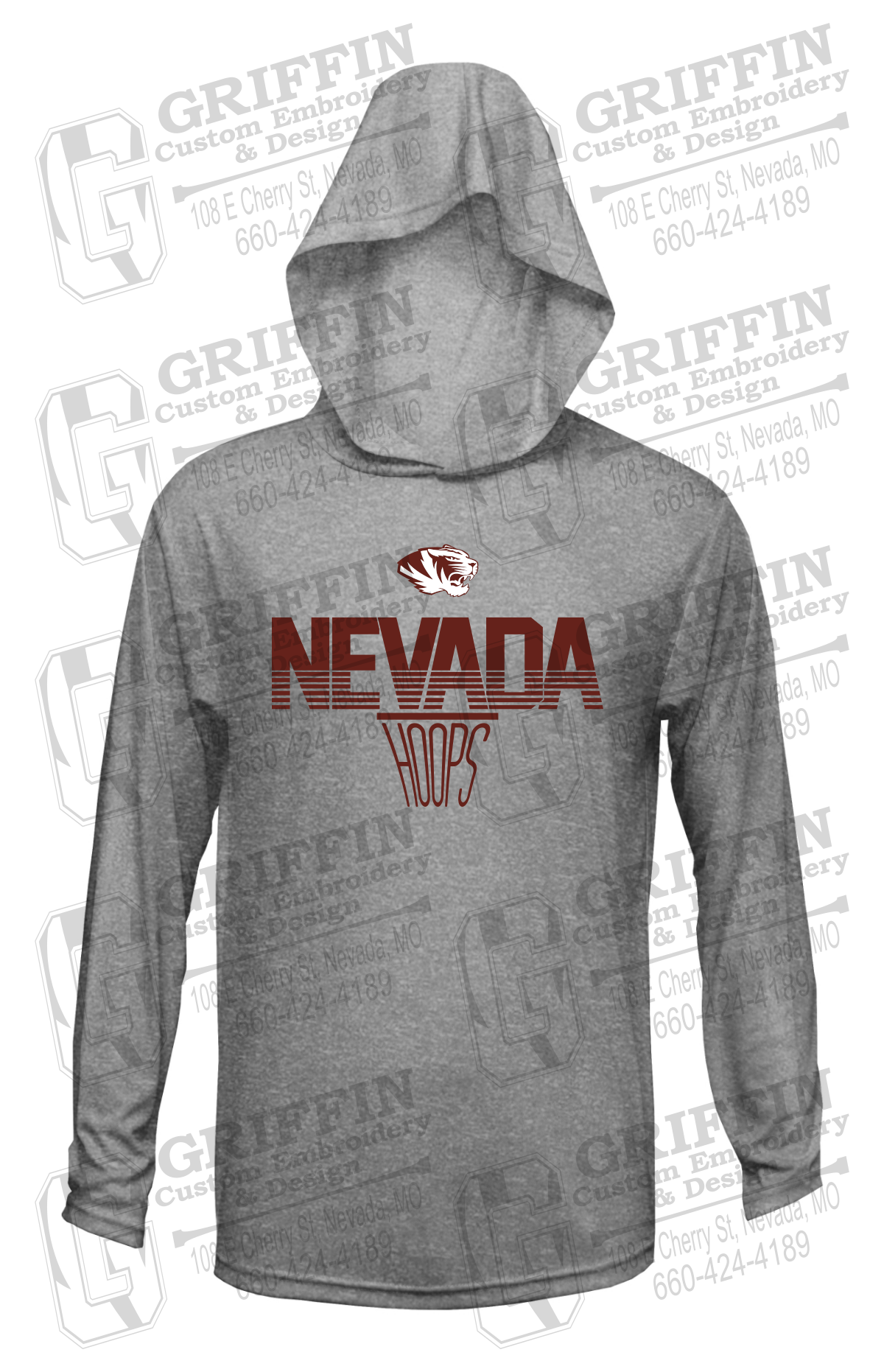 Dry-Fit T-Shirt Hoodie - Basketball - Nevada Tigers 24-N