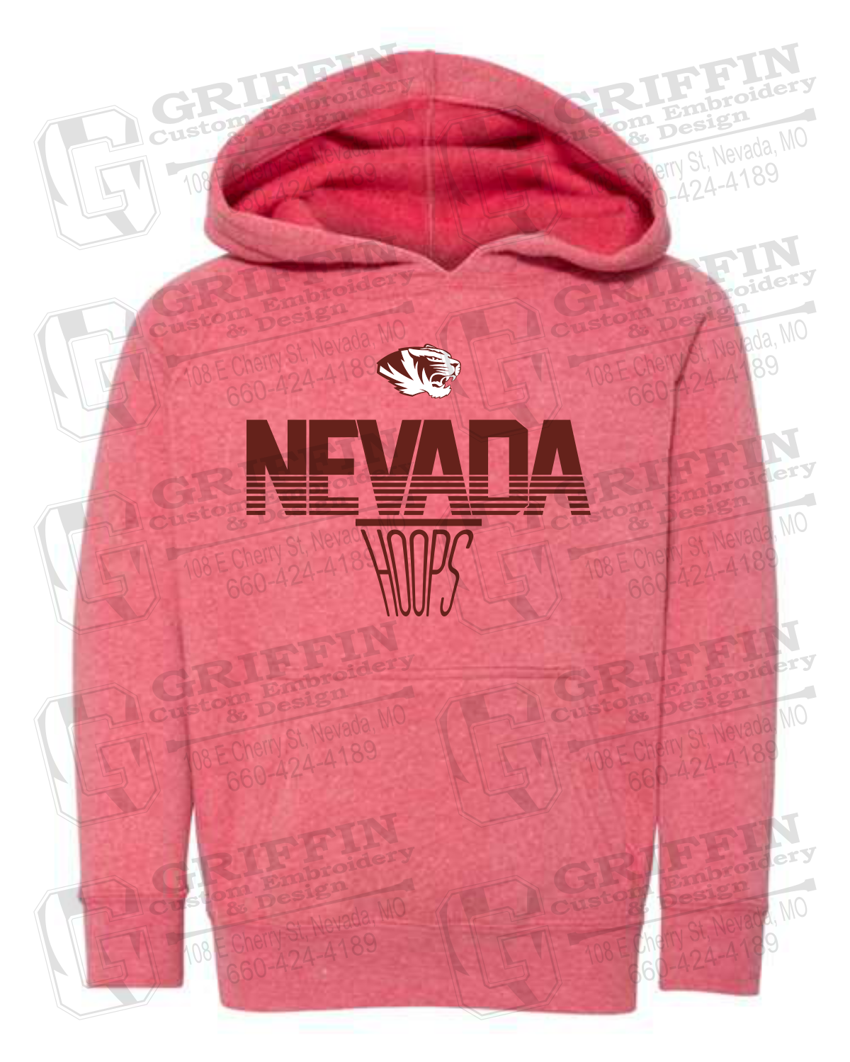 Toddler Hoodie - Basketball - Nevada Tigers 24-N