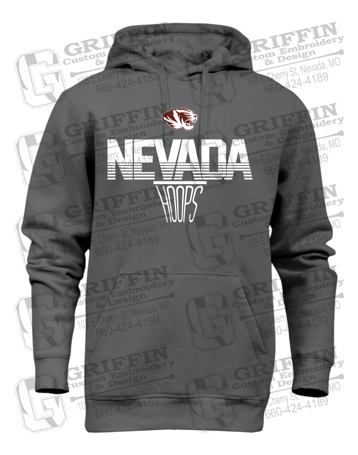 Heavyweight Fleece Hoodie - Basketball - Nevada Tigers 24-N