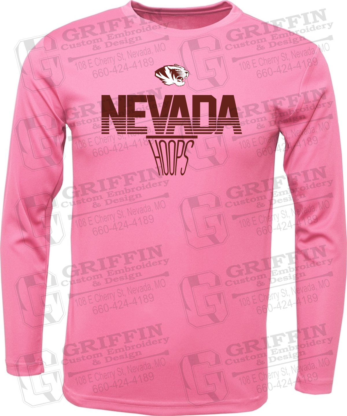 Toddler Dry-Fit Long Sleeve T-Shirt - Basketball - Nevada Tigers 24-N