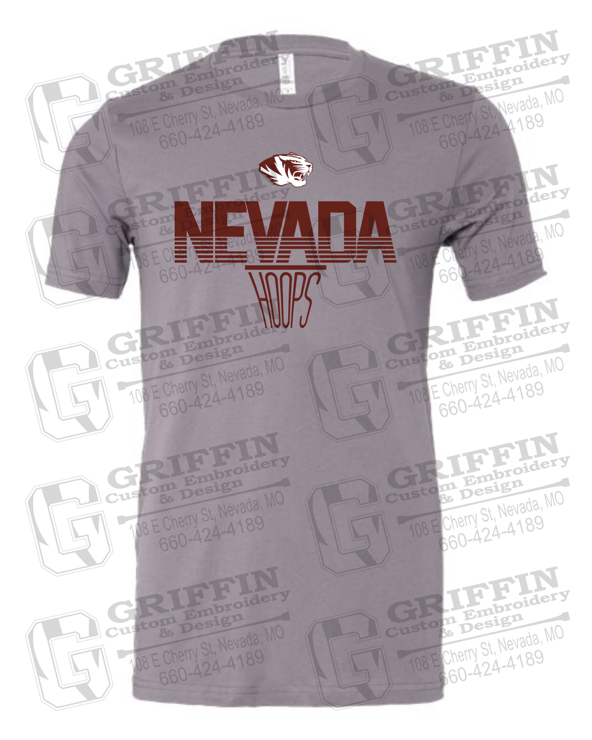 Cotton Short Sleeve T-Shirt - Basketball - Nevada Tigers 24-N