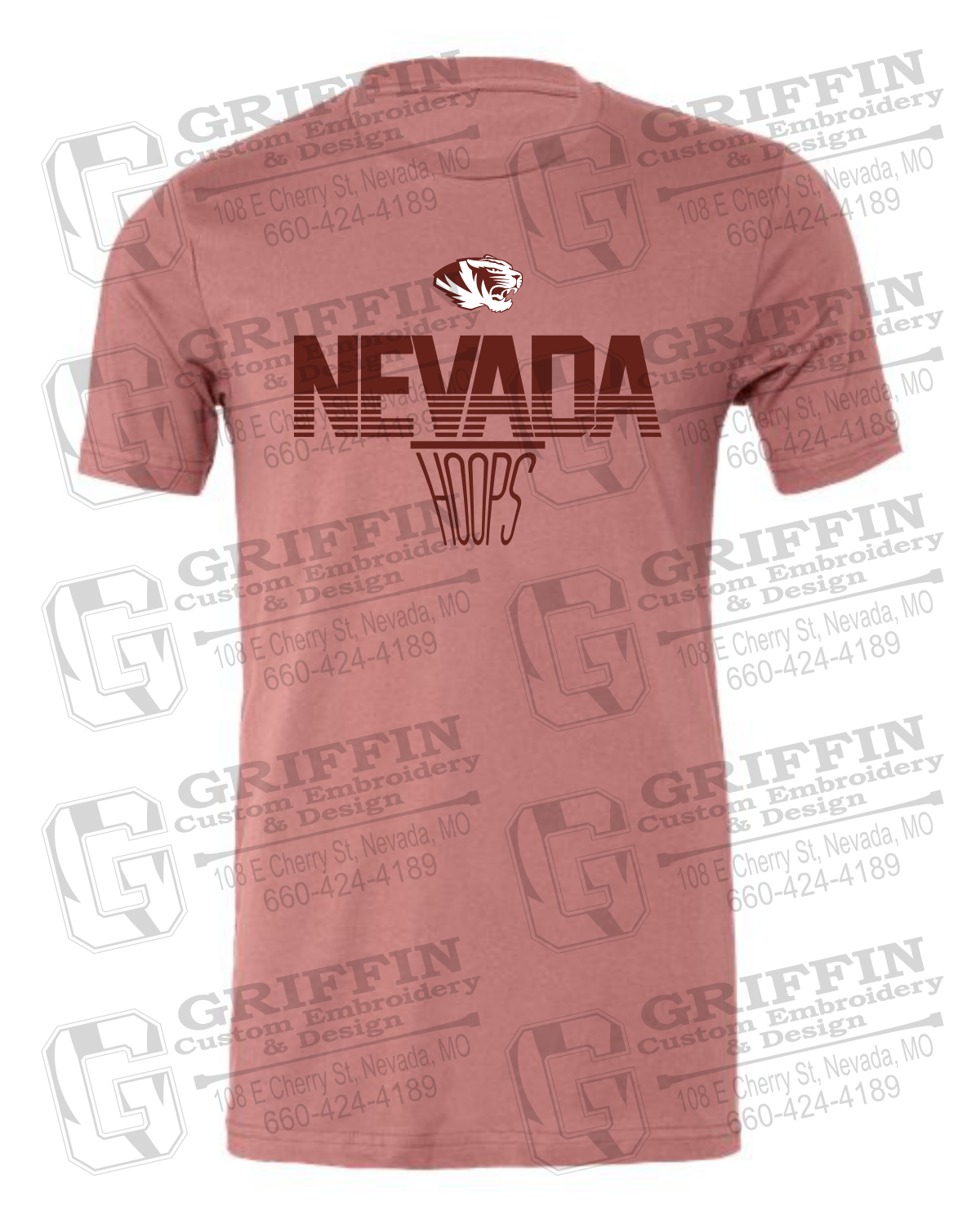 Cotton Short Sleeve T-Shirt - Basketball - Nevada Tigers 24-N