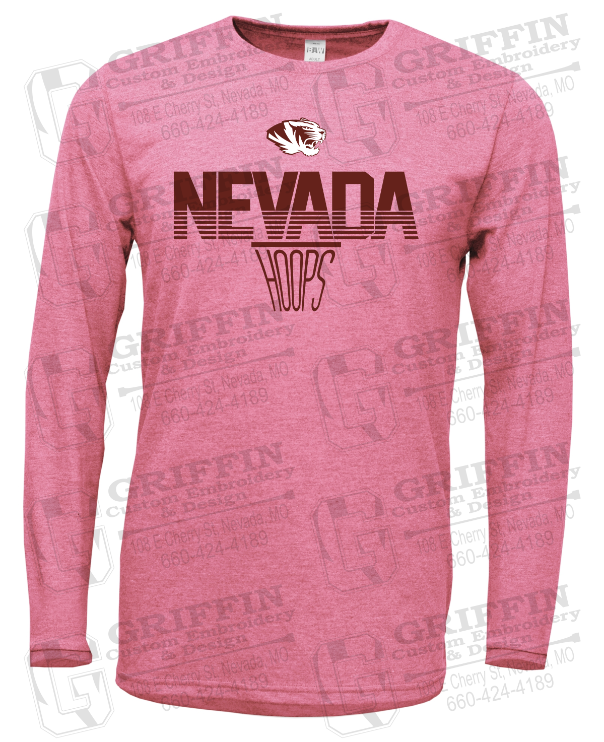 Soft-Tek Long Sleeve T-Shirt - Basketball - Nevada Tigers 24-N