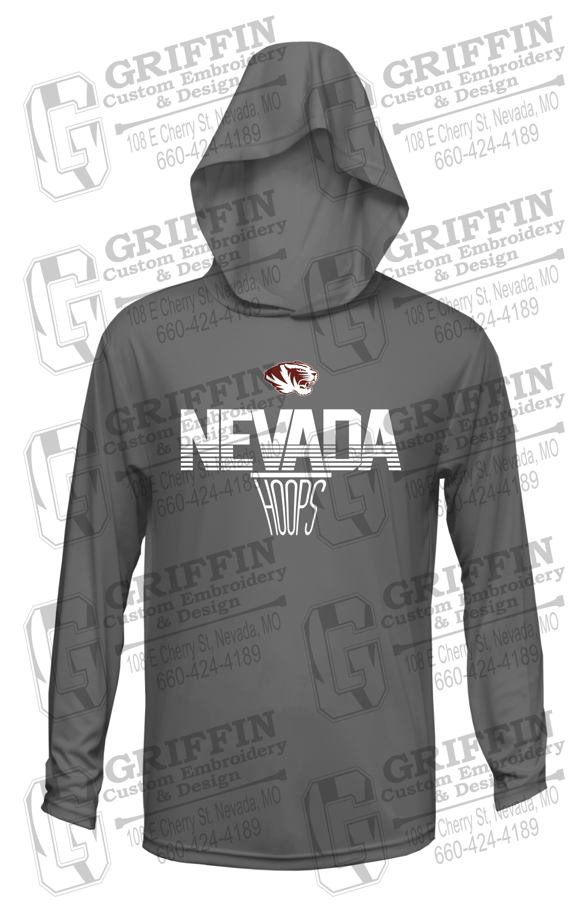 Dry-Fit T-Shirt Hoodie - Basketball - Nevada Tigers 24-N