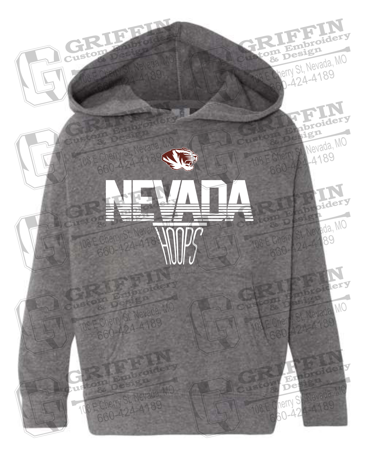 Toddler Hoodie - Basketball - Nevada Tigers 24-N