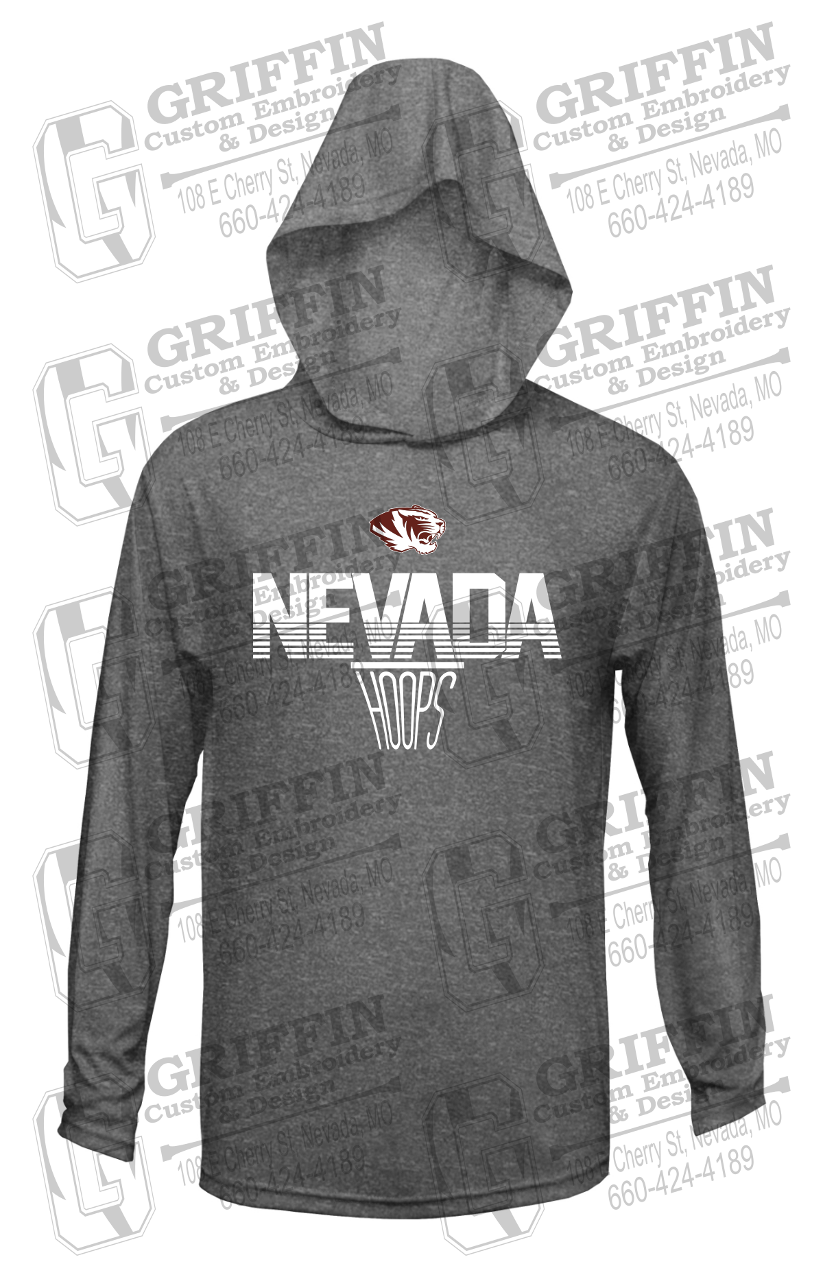 Dry-Fit T-Shirt Hoodie - Basketball - Nevada Tigers 24-N