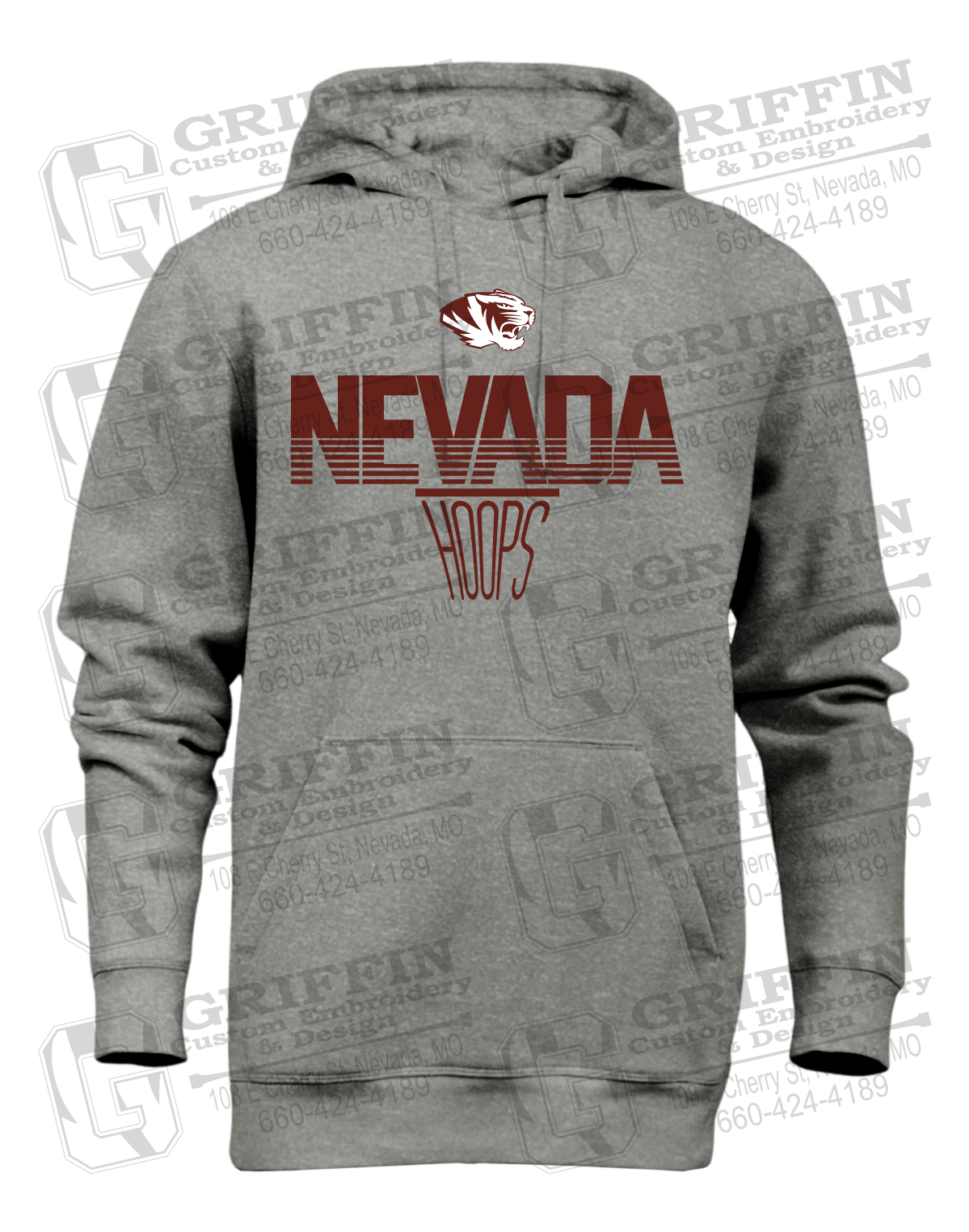 Heavyweight Fleece Hoodie - Basketball - Nevada Tigers 24-N