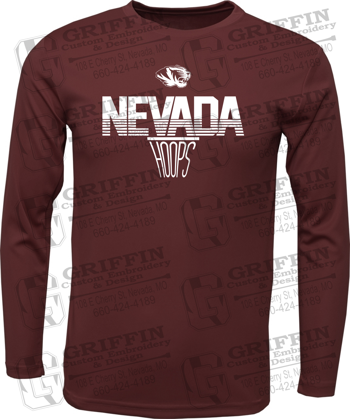 Toddler Dry-Fit Long Sleeve T-Shirt - Basketball - Nevada Tigers 24-N