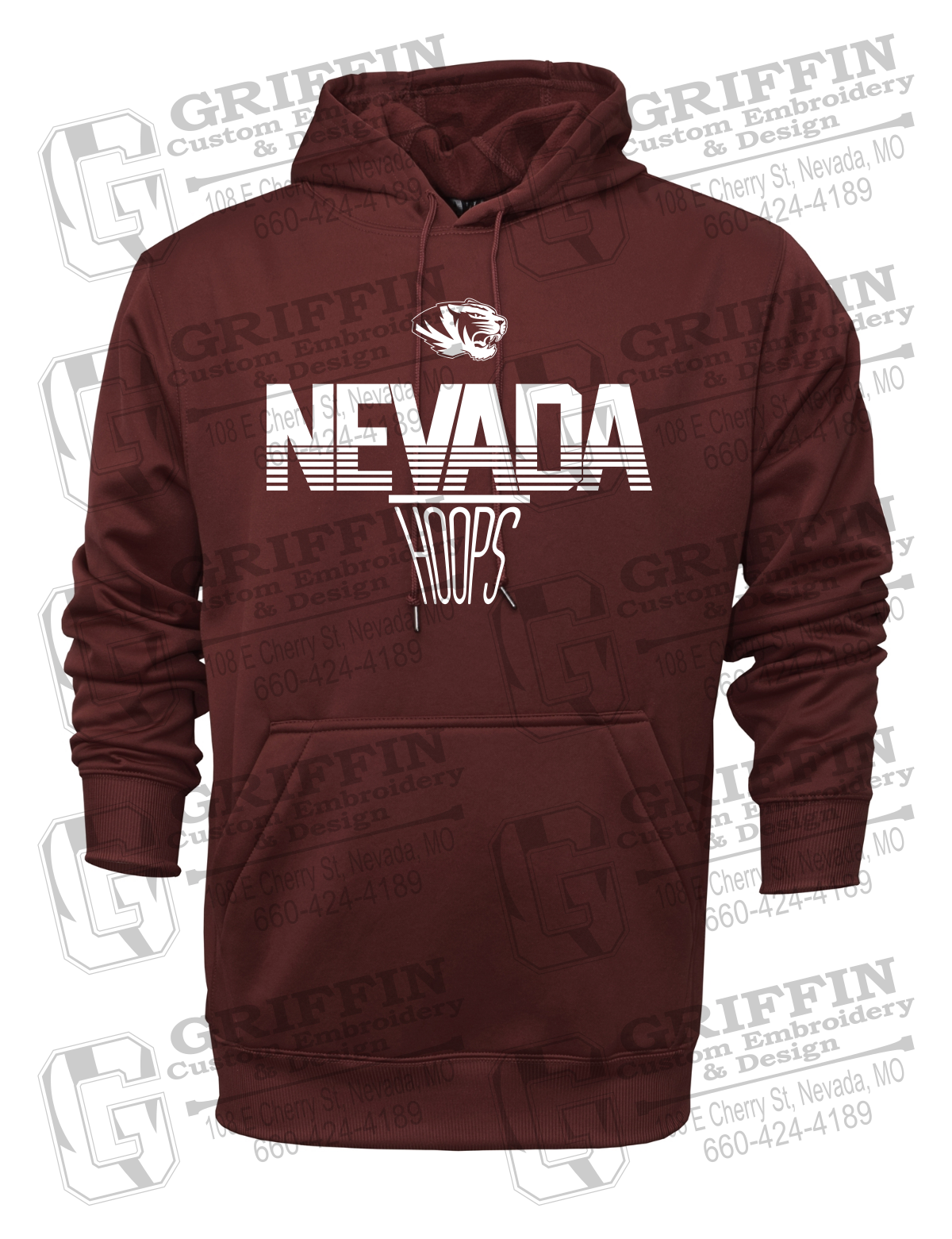 Performance Fleece Hoodie - Basketball - Nevada Tigers 24-N