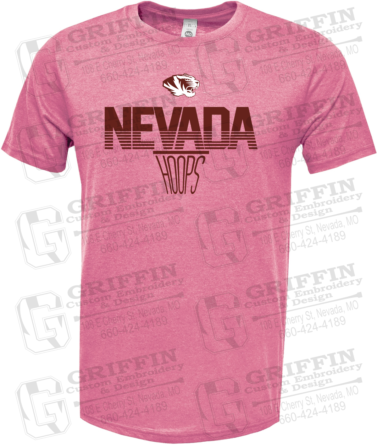 Soft-Tek Short Sleeve T-Shirt - Basketball - Nevada Tigers 24-N