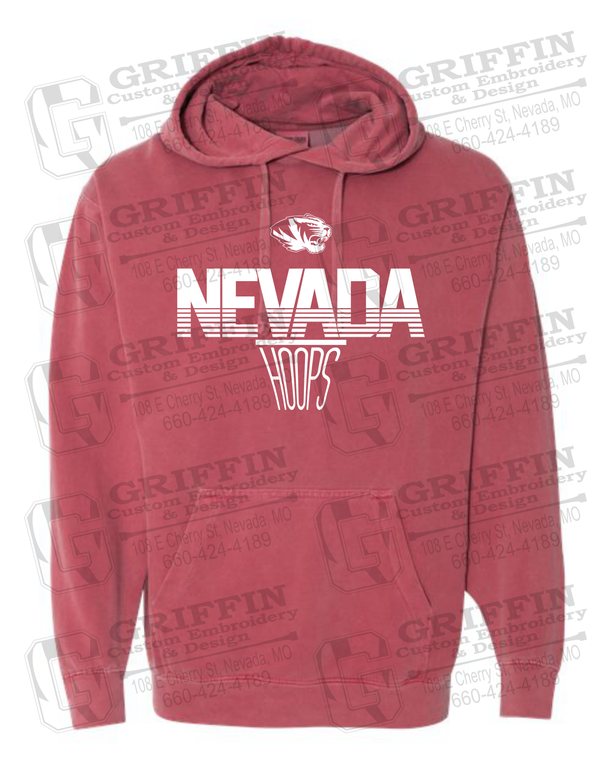 Comfort Colors Hoodie - Basketball - Nevada Tigers 24-N