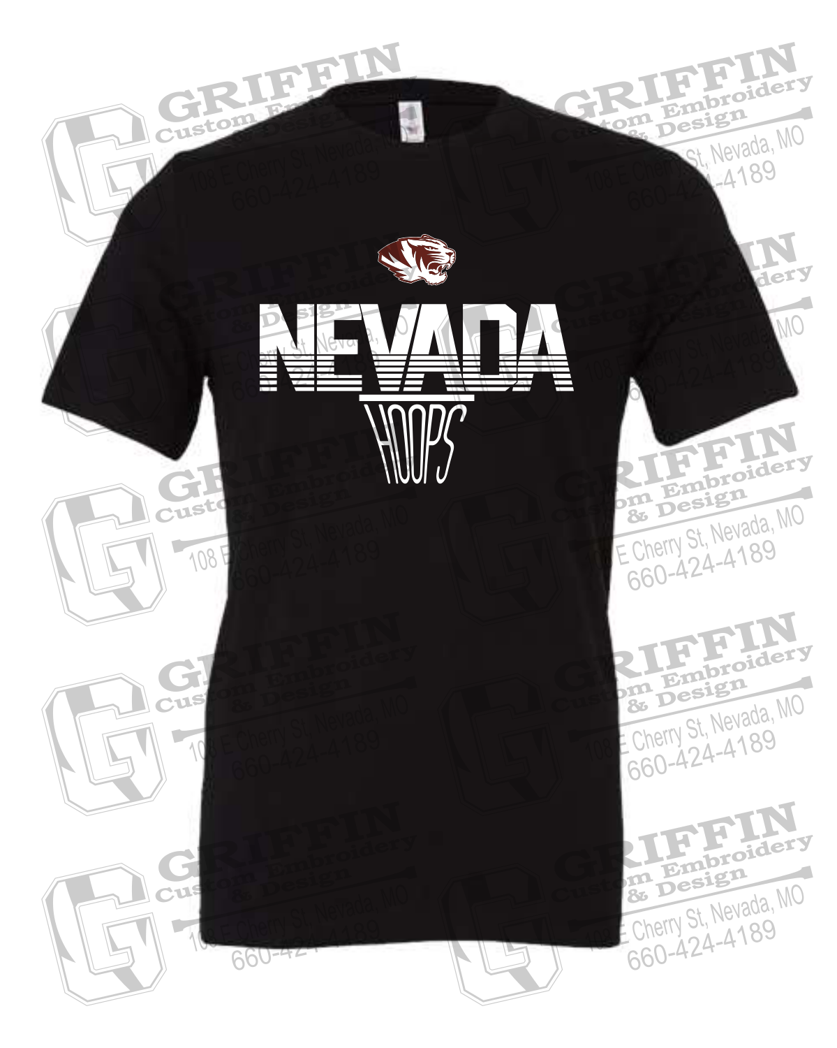 Cotton Short Sleeve T-Shirt - Basketball - Nevada Tigers 24-N