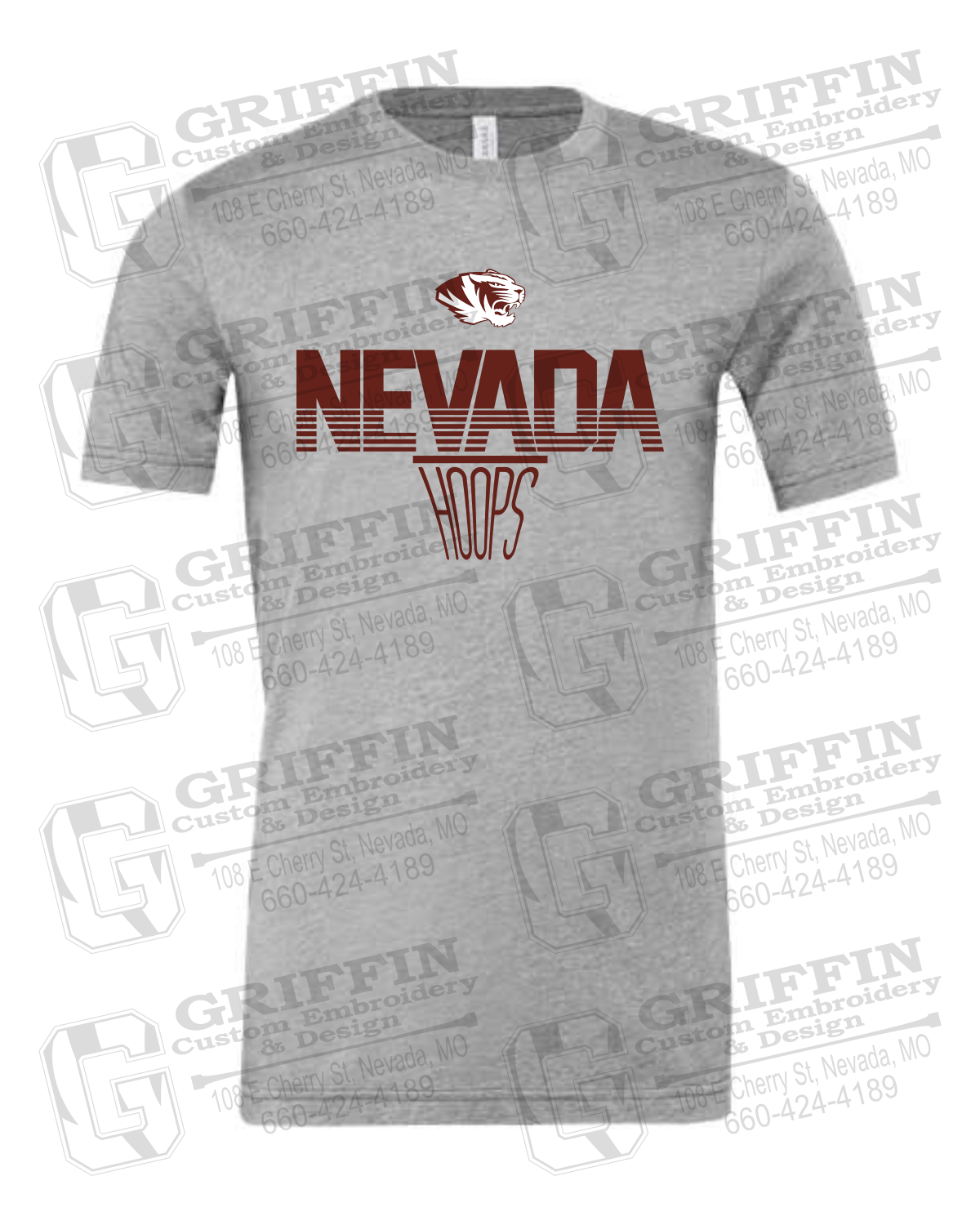 Cotton Short Sleeve T-Shirt - Basketball - Nevada Tigers 24-N