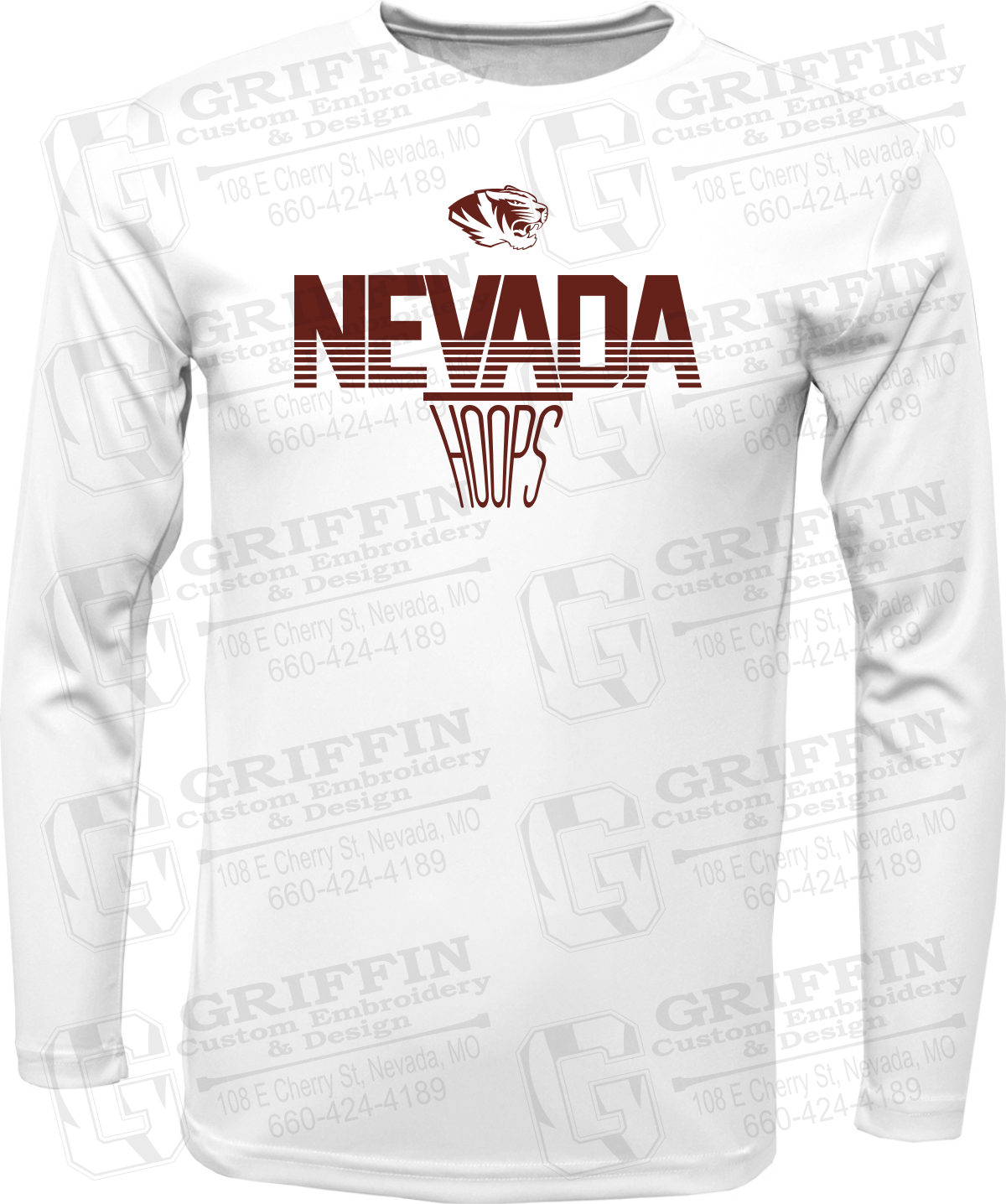 Toddler Dry-Fit Long Sleeve T-Shirt - Basketball - Nevada Tigers 24-N